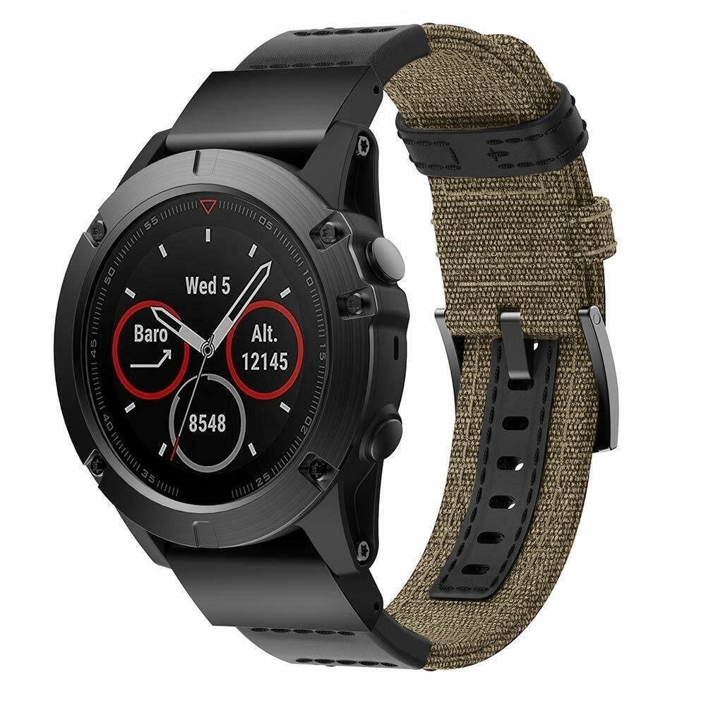 Bracelet nylon hybride Garmin Forerunner 965 (beige)