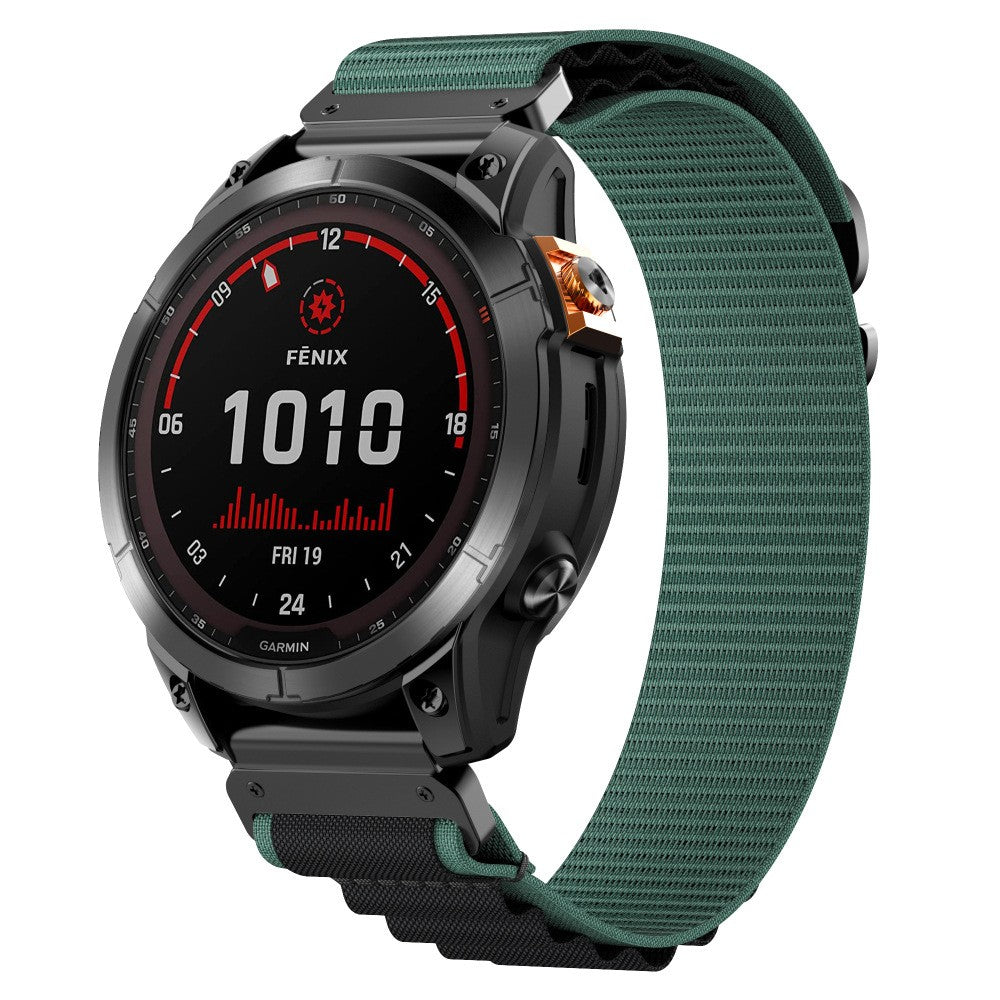 Bracelet Alpine nylon Garmin Instinct 2 (vert/noir)