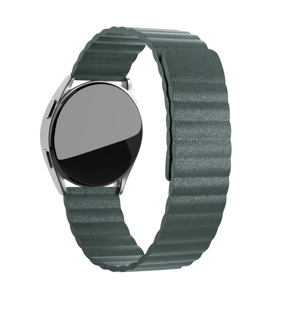 Leather Loop Strap, on a watch, 3/4 front view