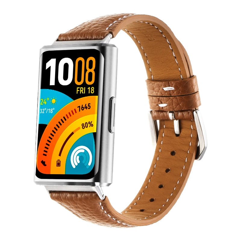 huawei band 11 leather strap brown