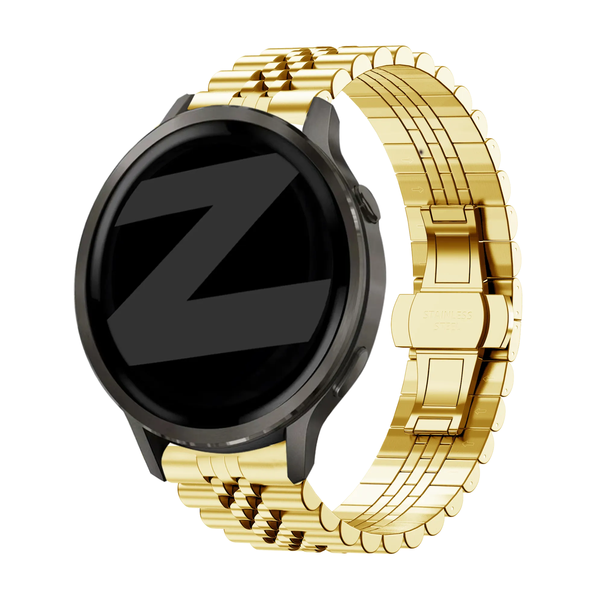 Bandz Bracelet acier 'Jubilee' Garmin Forerunner 255s (or)