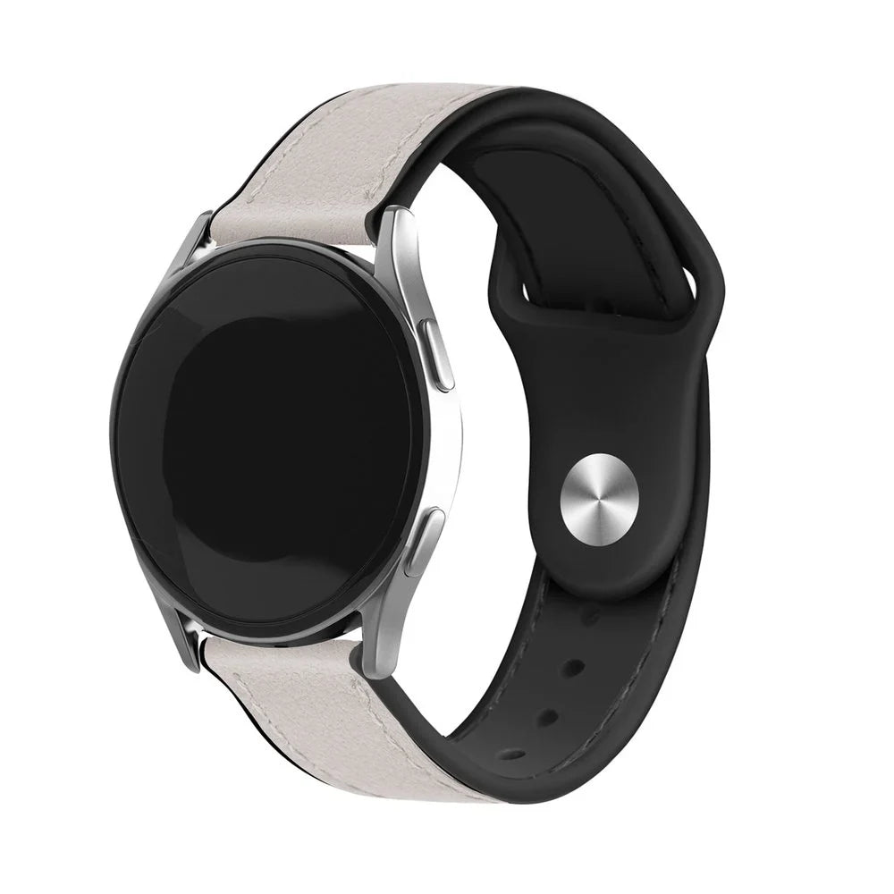 Bracelet cuir hybride Xiaomi Watch 2 (blanc)