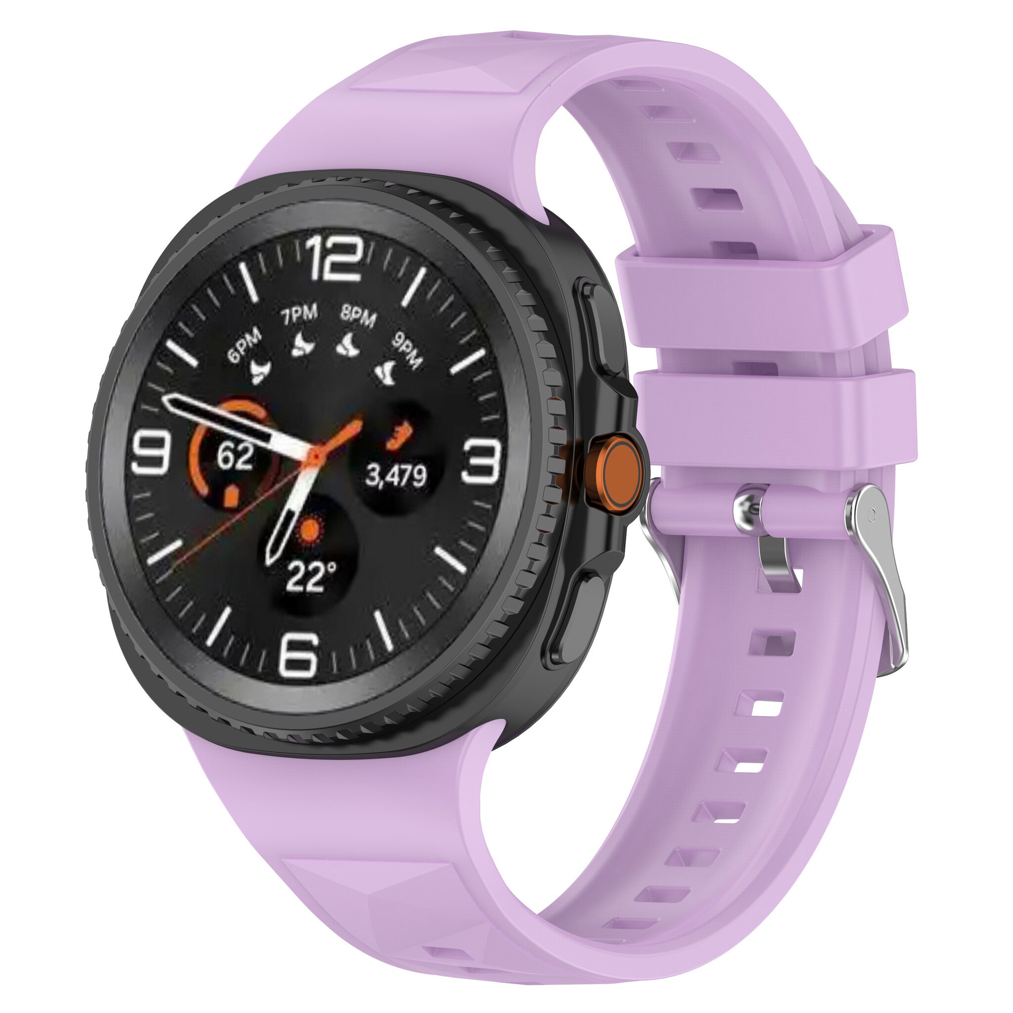 Samsung Galaxy Watch 9 - 44mm Diamond Silicone Strap (Lilac)