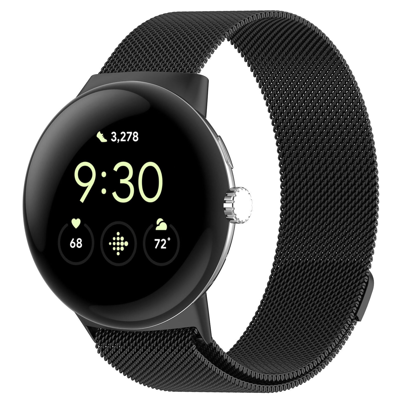 Bracelet milanais Google Pixel Watch 4 - 45mm (noir)