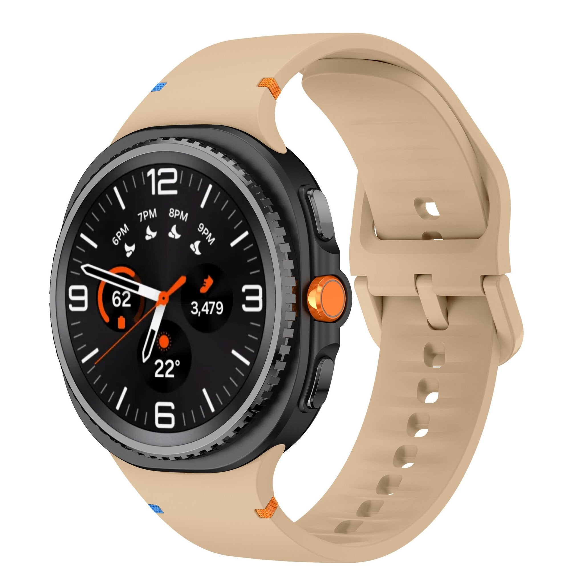 Bracelet silicone Samsung Galaxy Watch 8 - 44mm (beige)