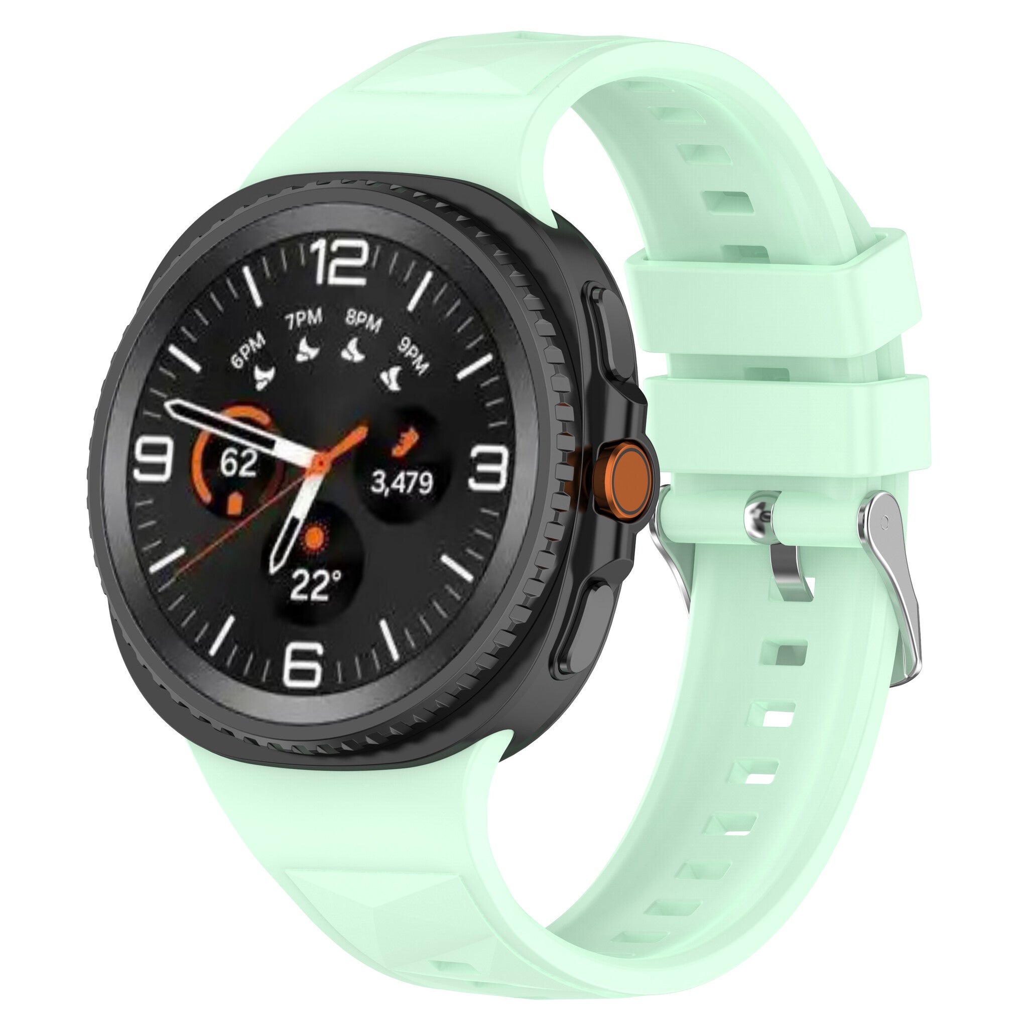 Samsung Galaxy Watch 8 - 44mm Diamond Silicone Strap (Mint)