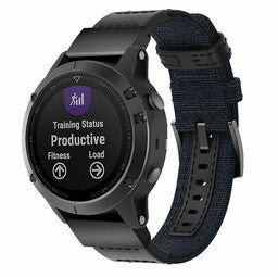 Bracelet nylon hybride Garmin Instinct 3 - 45mm (bleu)