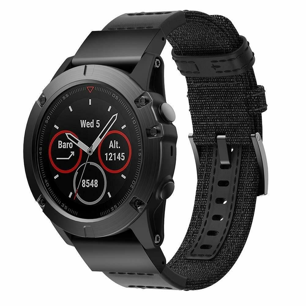 Bracelet nylon híbrida Garmin Quatix 8 - 47mm (noir)