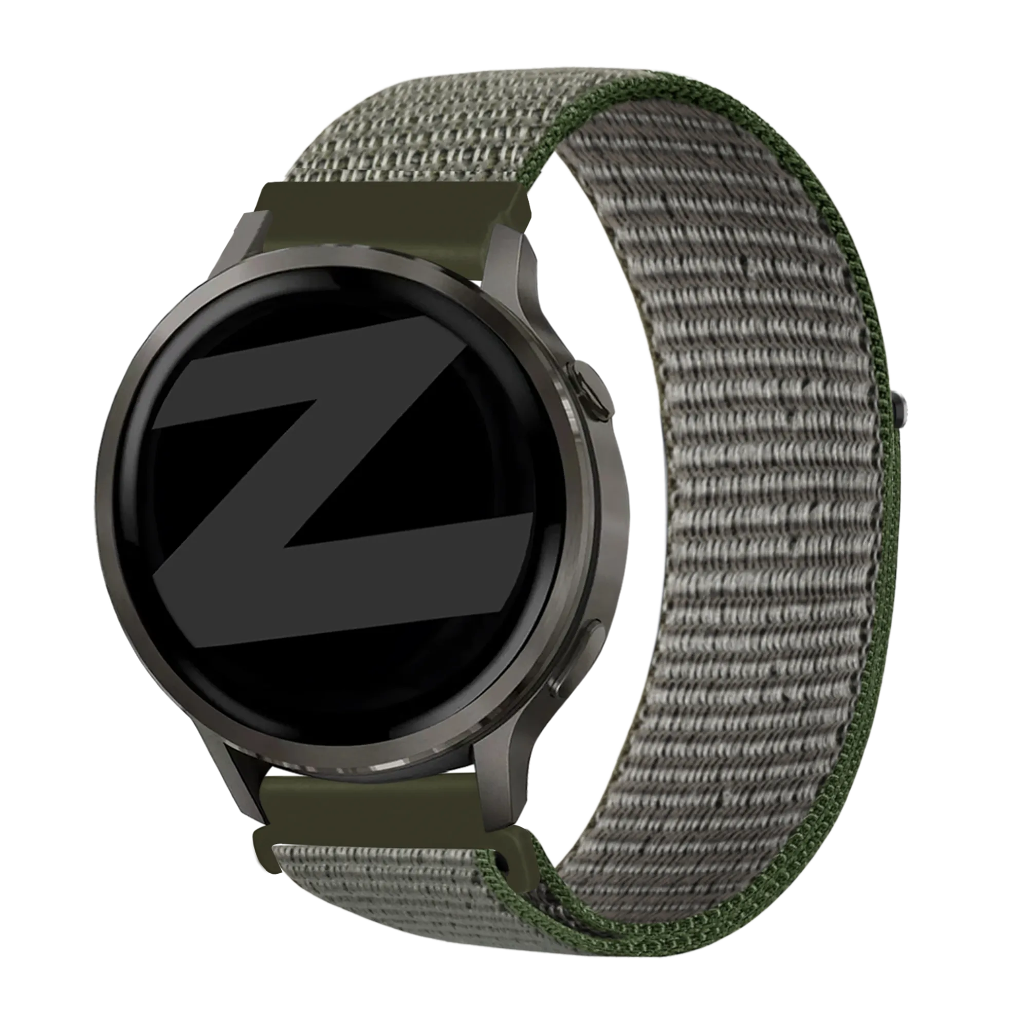 Bandz Garmin Vivomove Trend Nylon Loop Strap (Olive Green)
