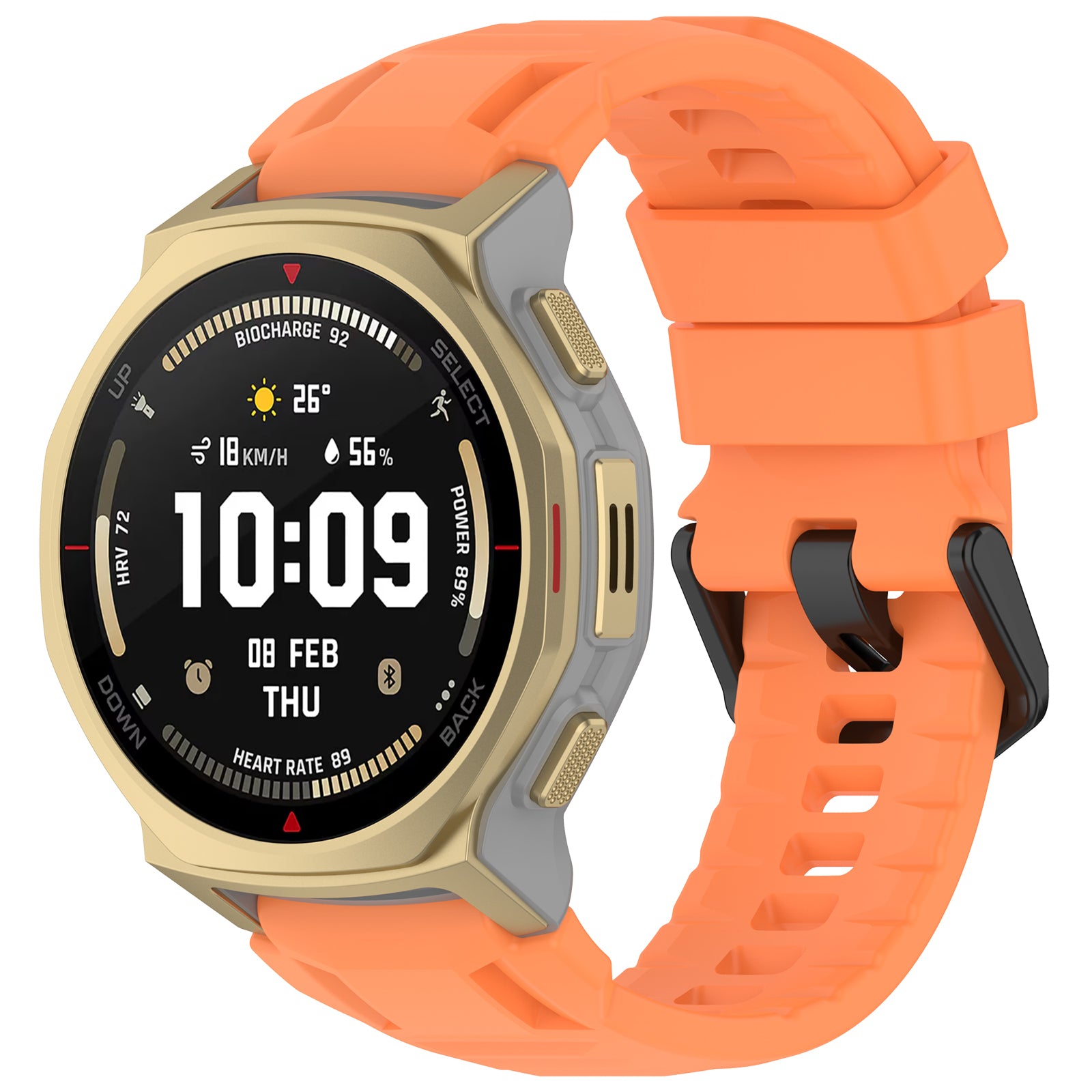 Bracelet silicone Amazfit T-Rex 3 Pro - 44mm (orange)