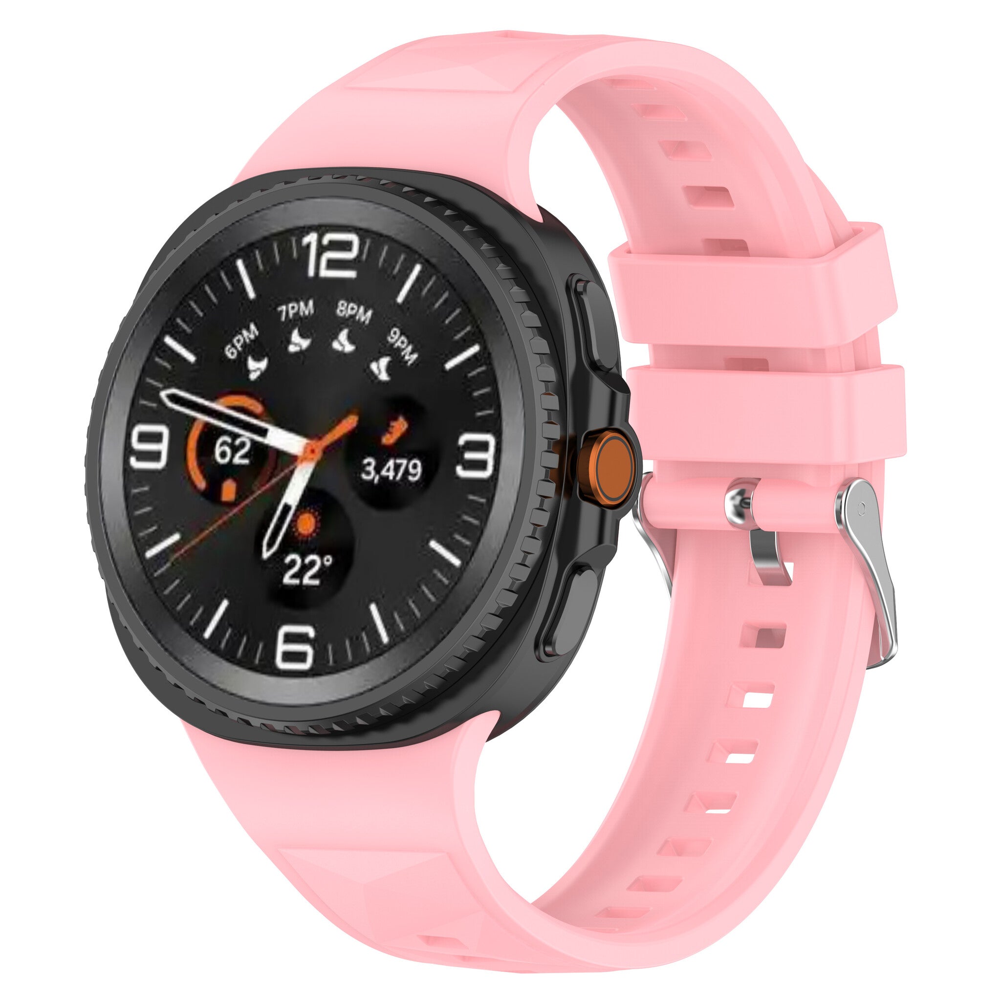 Bracelet silicone Diamant Samsung Galaxy Watch 8 - 44mm (rose)