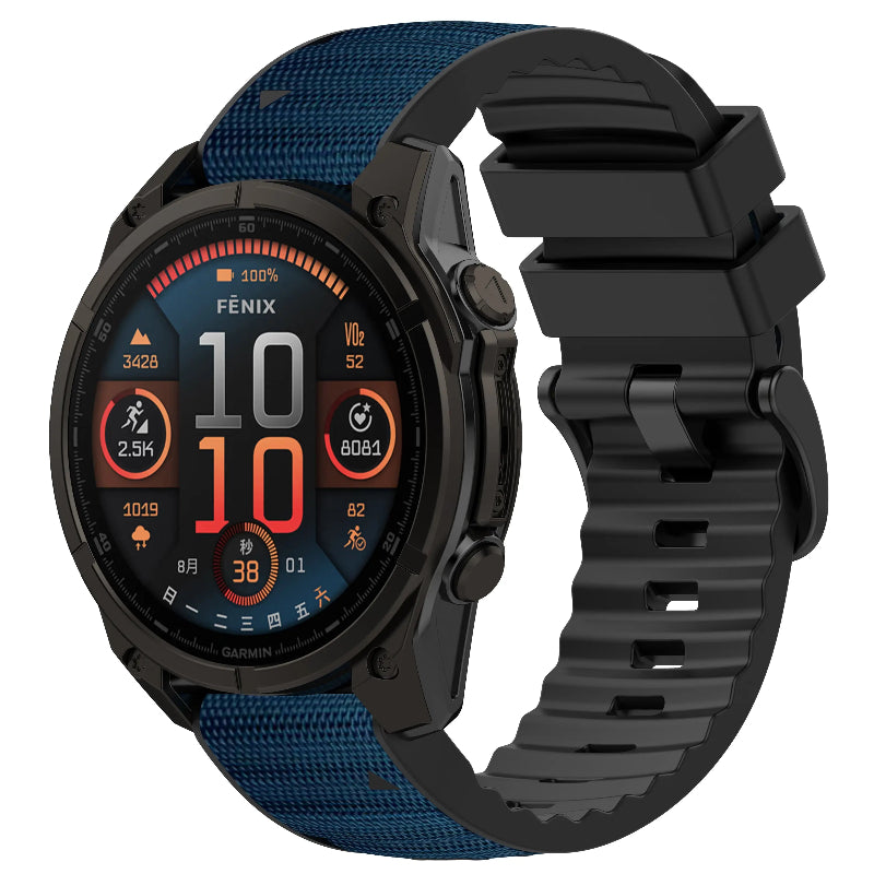 Garmin Forerunner 945 Hybrid Nylon Strap (Dark Blue)