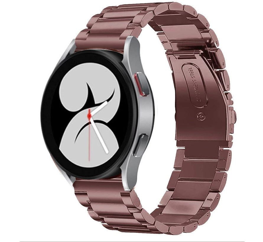 Steel Strap, bronze, on a watch, 3/4 front view