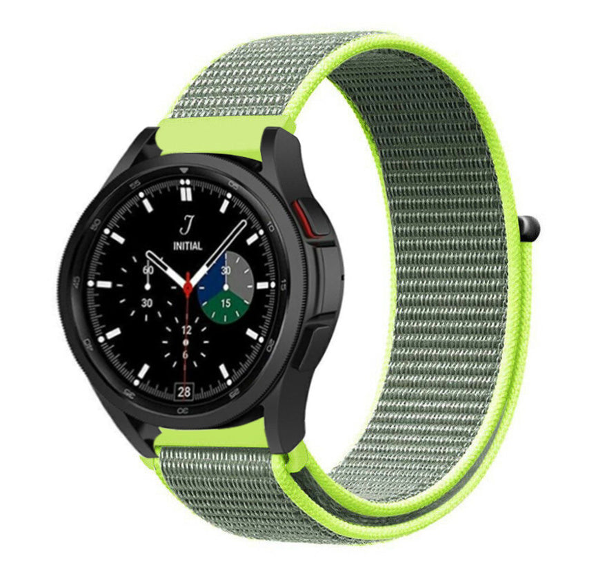 Nylon Strap, fluorescent, on a watch, 3/4 front view