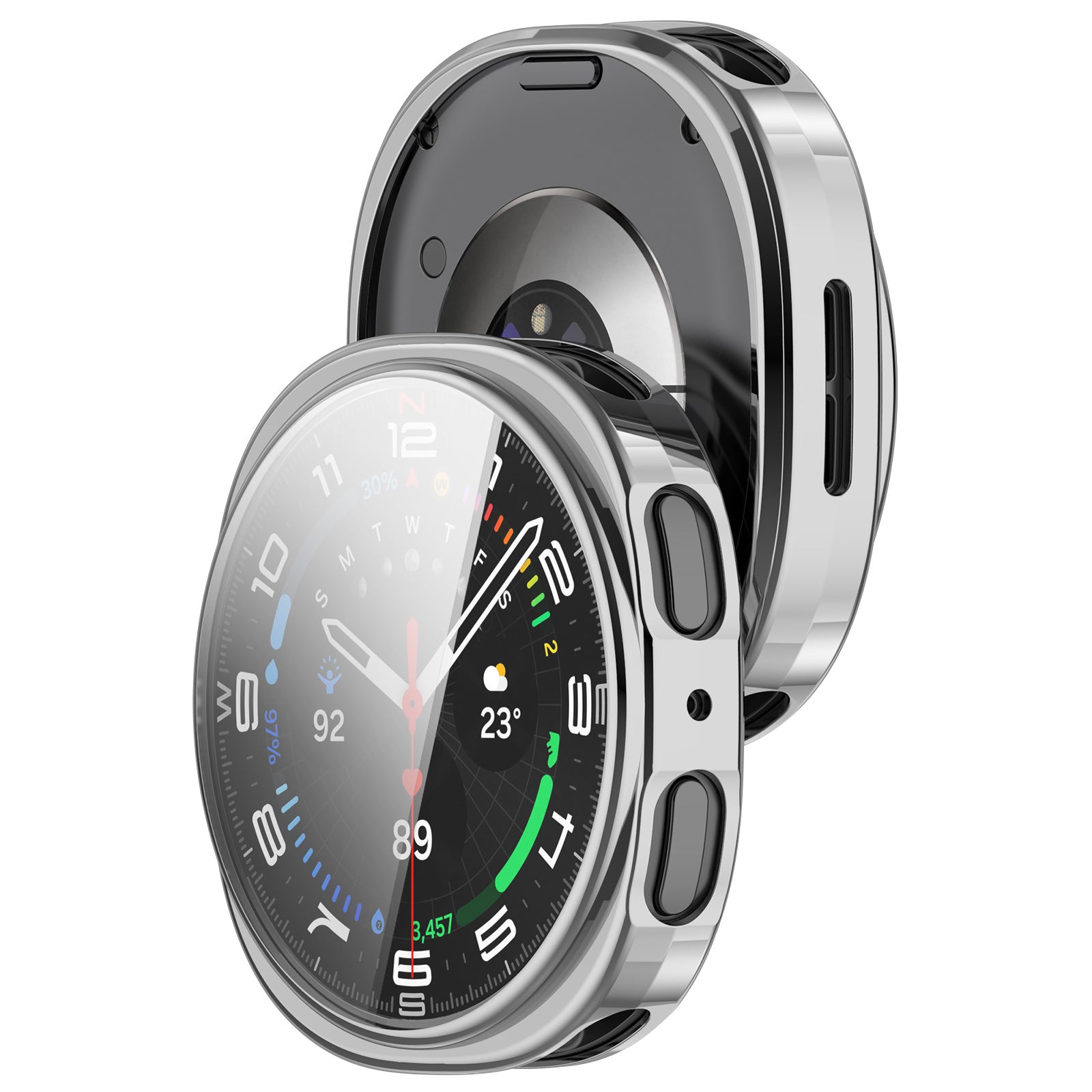 Coque TPU Samsung Galaxy Watch 8 - 40mm / 9 - 40mm (argent)