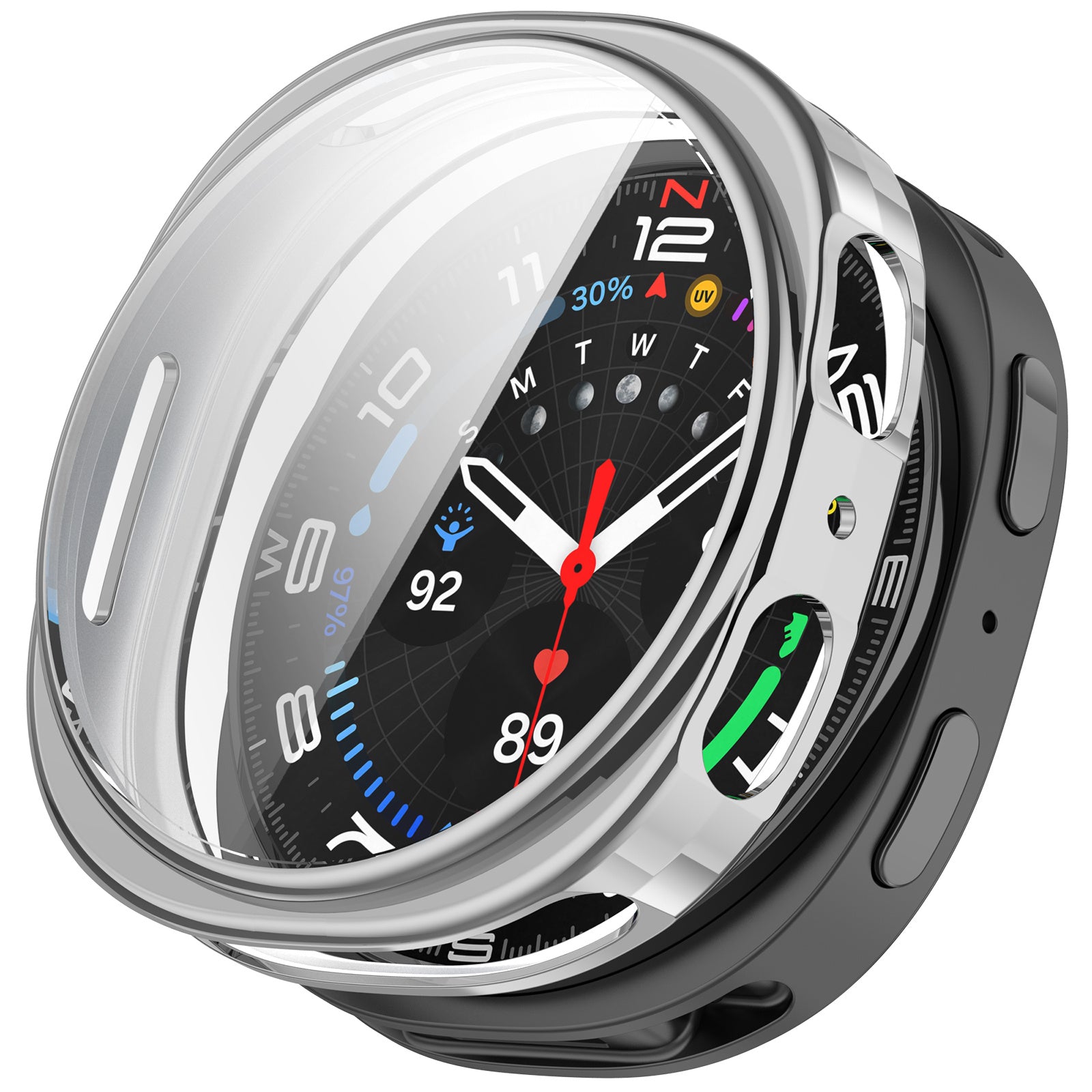 Coque TPU Samsung Galaxy Watch 8 / 9 - 44mm (argent)