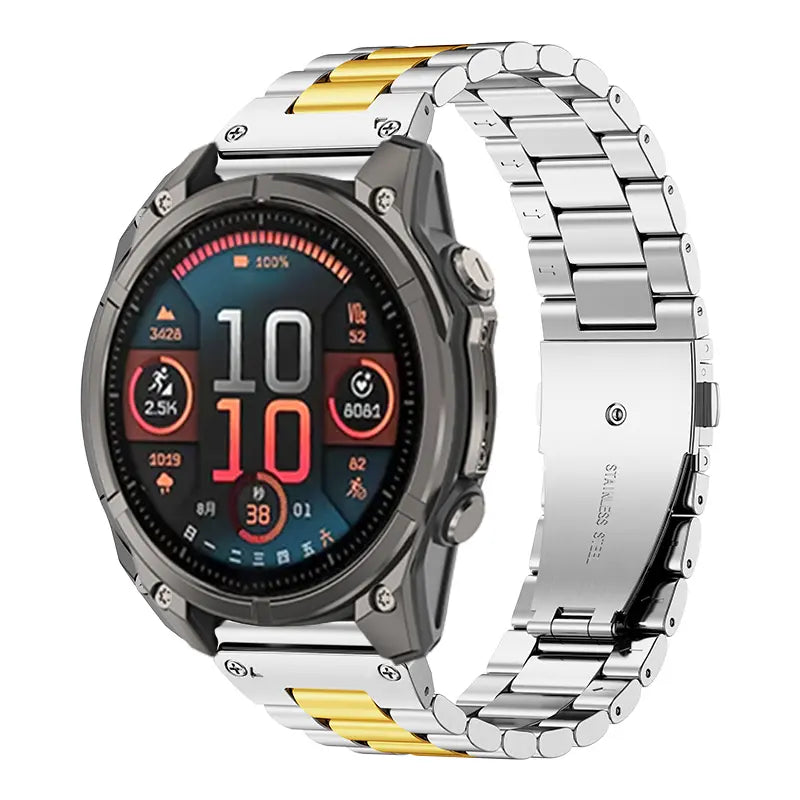 Bracelet acier premium Garmin Epix Pro (Gen 2) 42mm (argent/or)