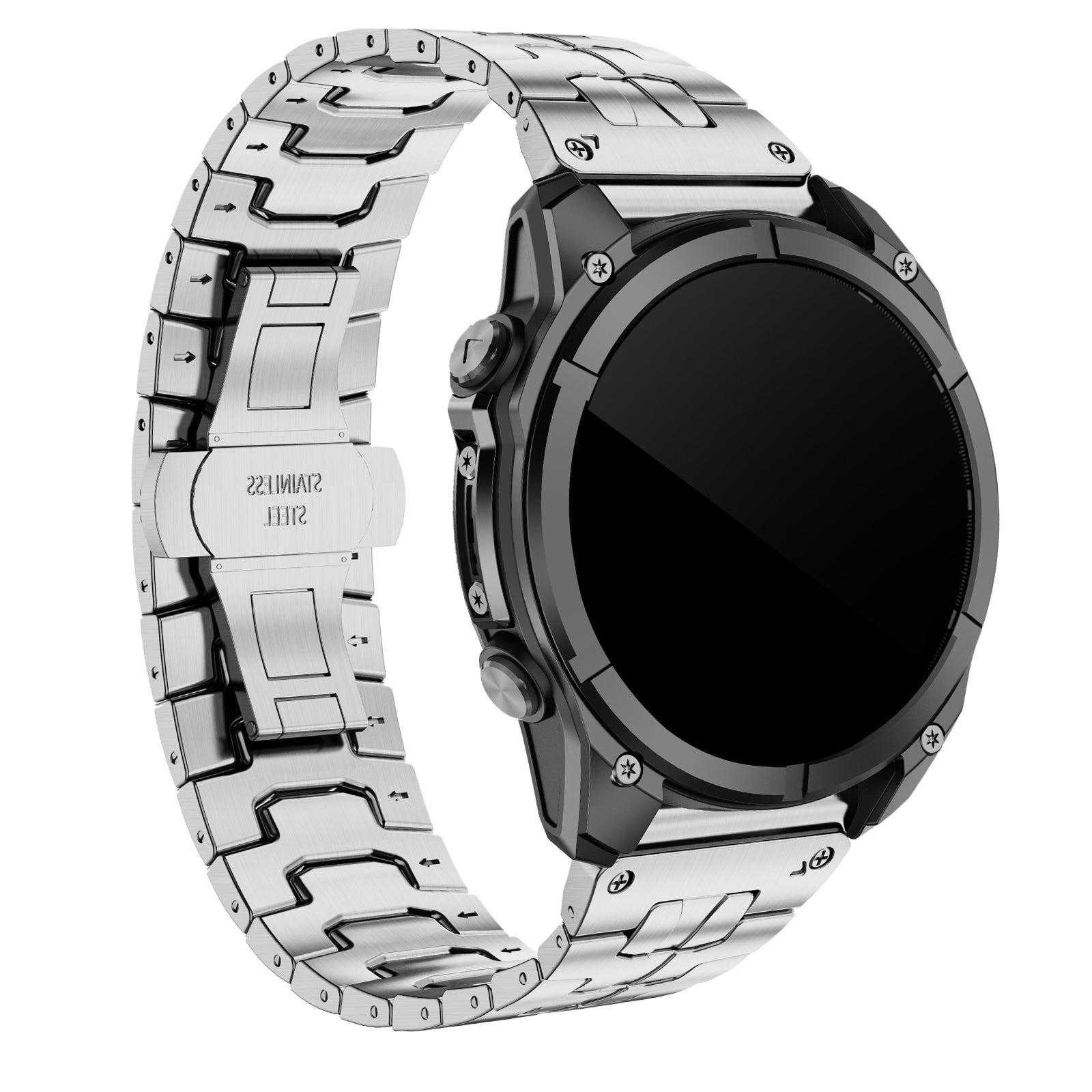 Bracelet acier 'Iron' Garmin Tactix 8 - 47mm (argent)