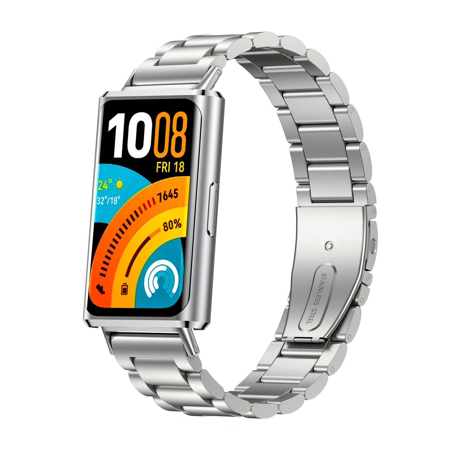 Bracelet acier Huawei Band 11 Pro (argent)