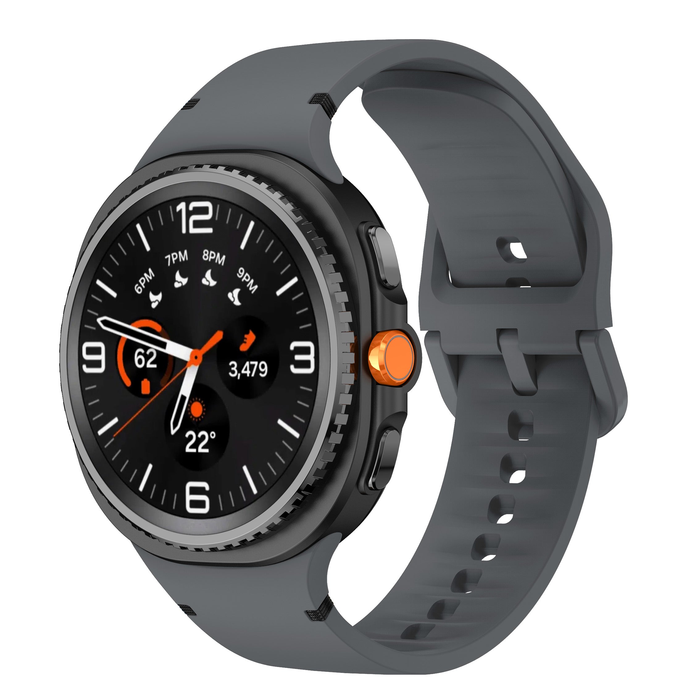 Bracelet silicone Samsung Galaxy Watch 8 Classic (gris foncé)