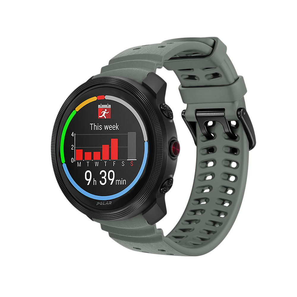Bracelet silicone grain Polar Street X (gris foncé)