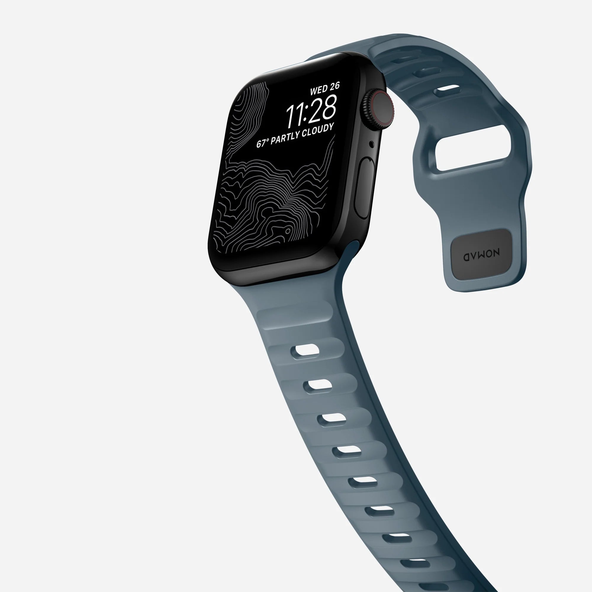 Nomad Bracelet silicone sport Apple Watch (bleu marine)
