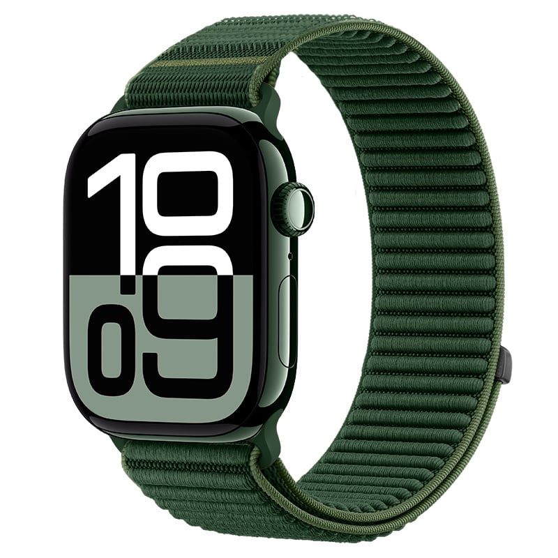 Bracelet nylon ondulé Apple Watch Ultra (vert foncé)