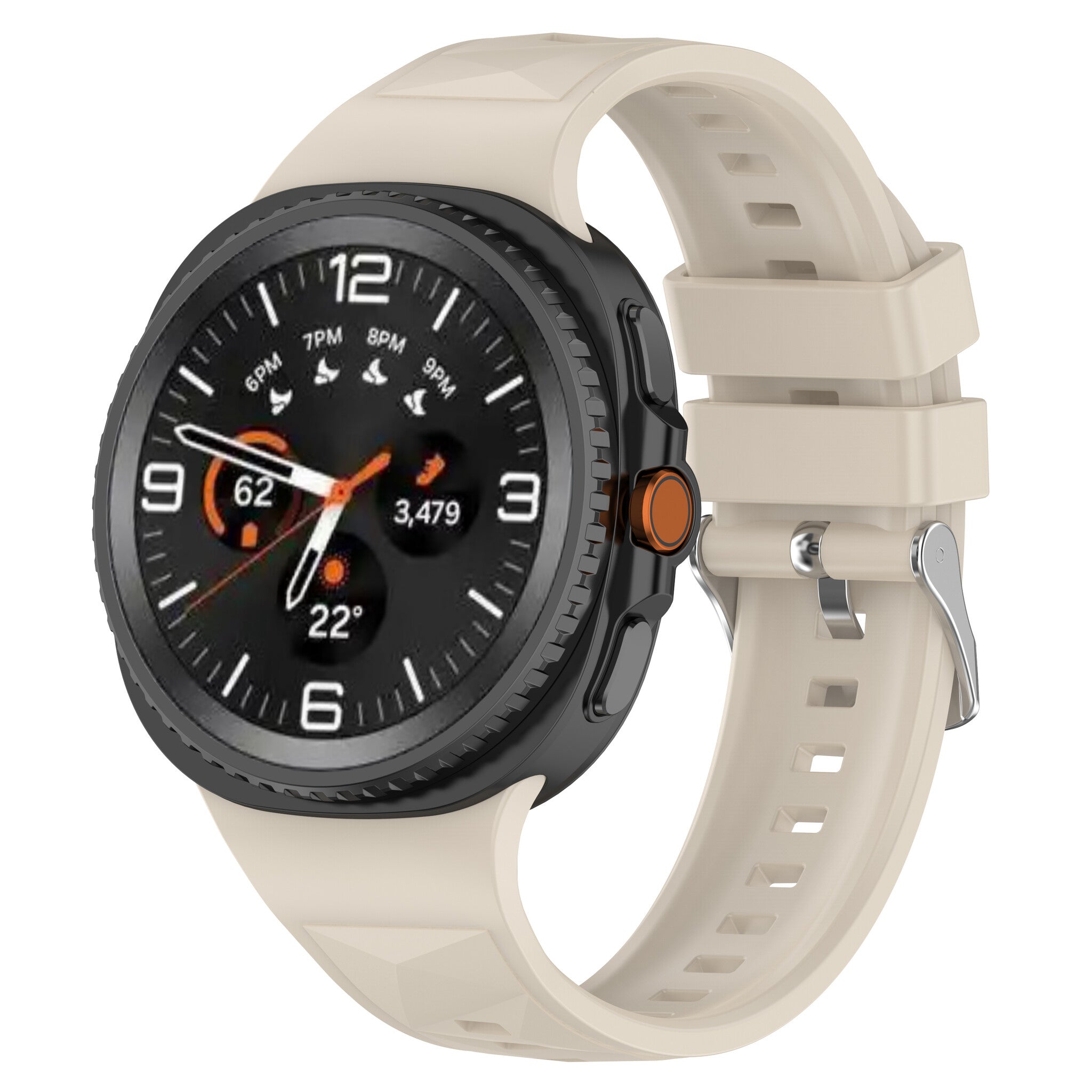 Samsung Galaxy Watch 9 - 40mm Diamond Silicone Strap (Starlight)