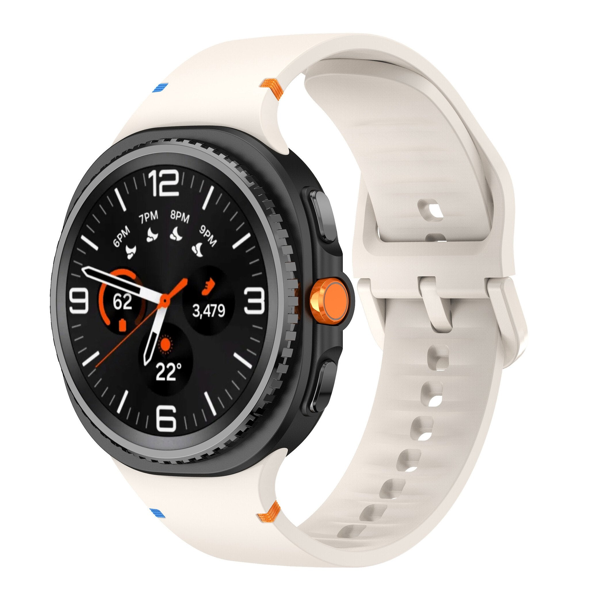 Samsung Galaxy Watch 9 - 44mm Silicone Strap (Starlight)
