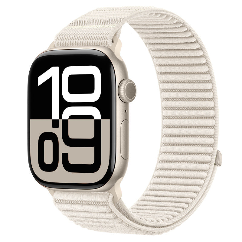 Bracelet nylon ondulé Apple Watch Ultra (lumière stellaire)