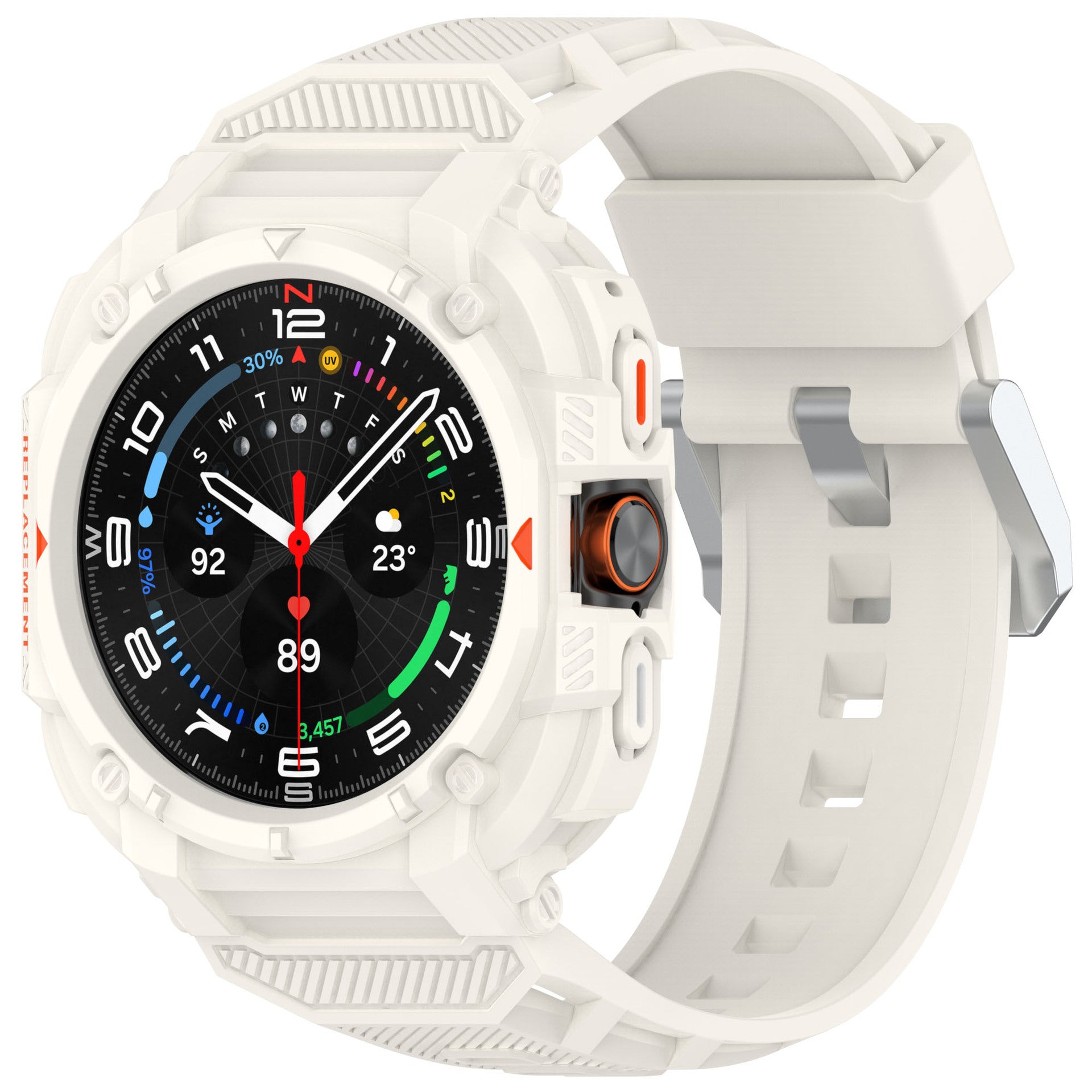 Bracelet TPU avec cadre Samsung Galaxy Watch Ultra 2 (blanc ivoire)