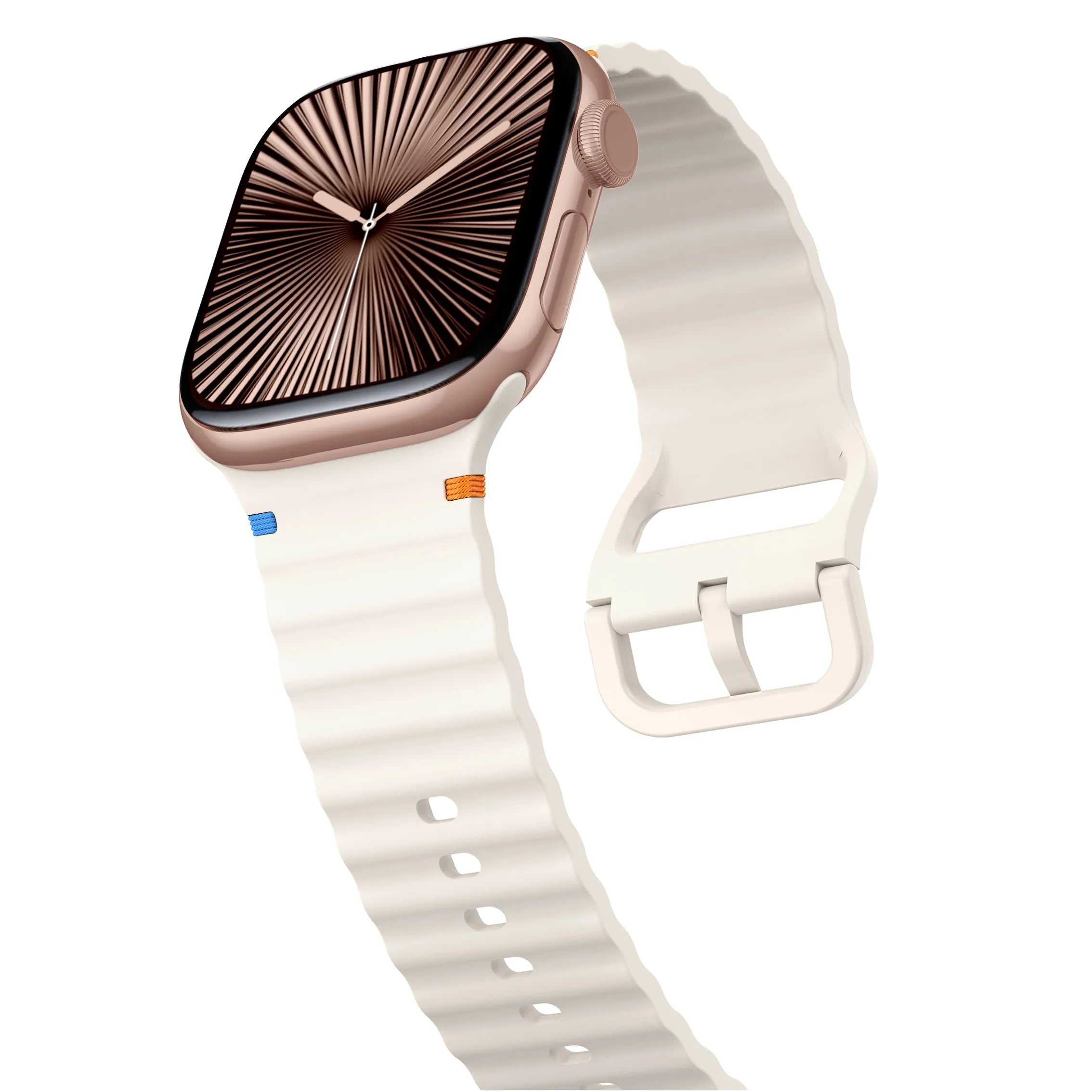 Bracelet Silicone Wave Apple Watch (lumière stellaire)
