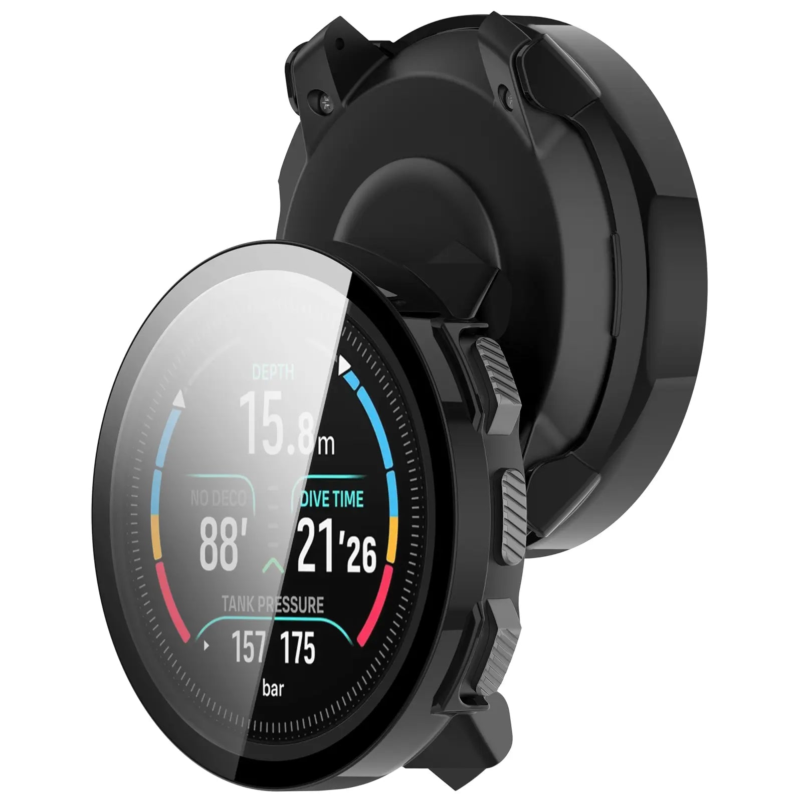 Suunto Nautic S PC Case with Glass (Black)