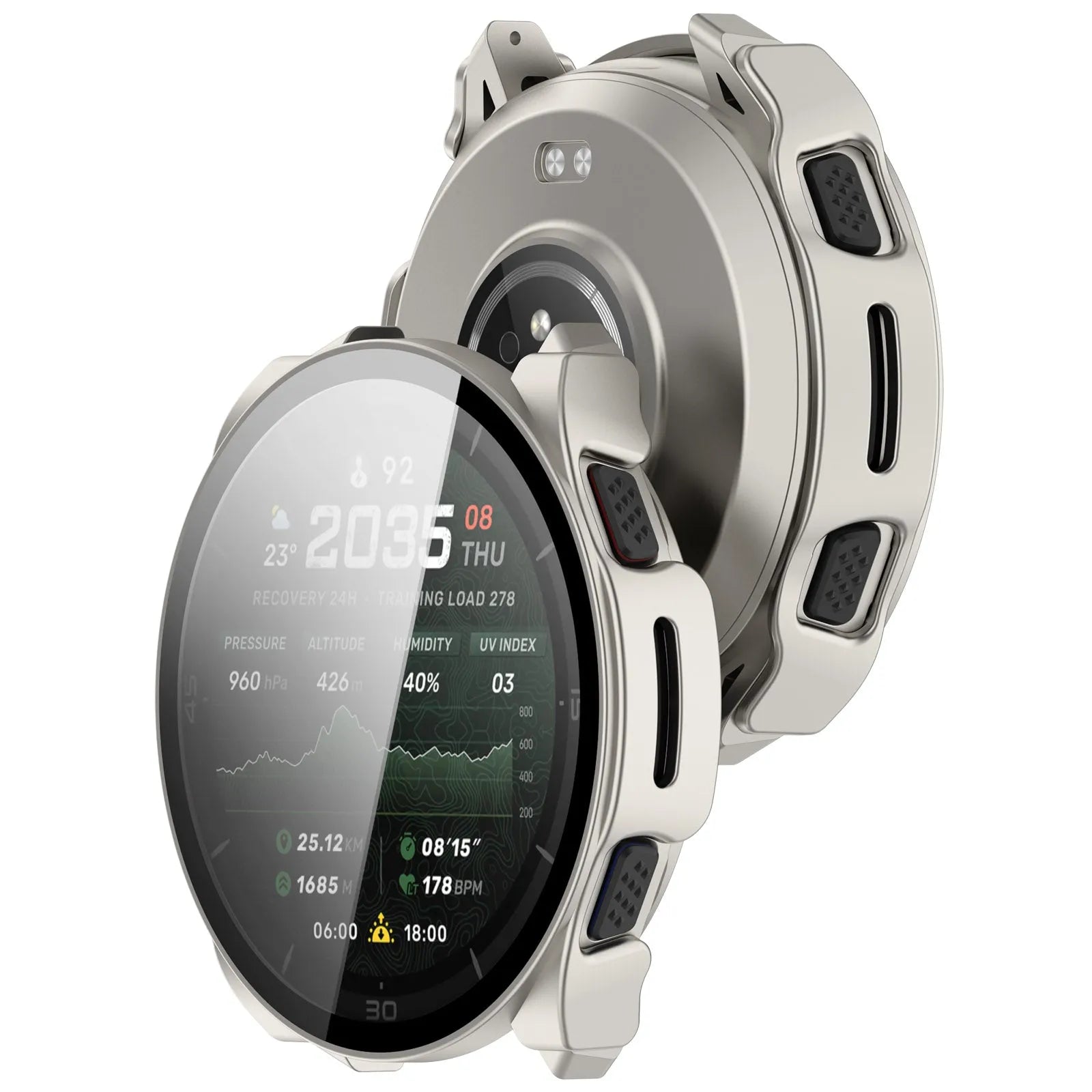 Amazfit Cheetah 2 Ultra PC Case with Glass (Titanium)