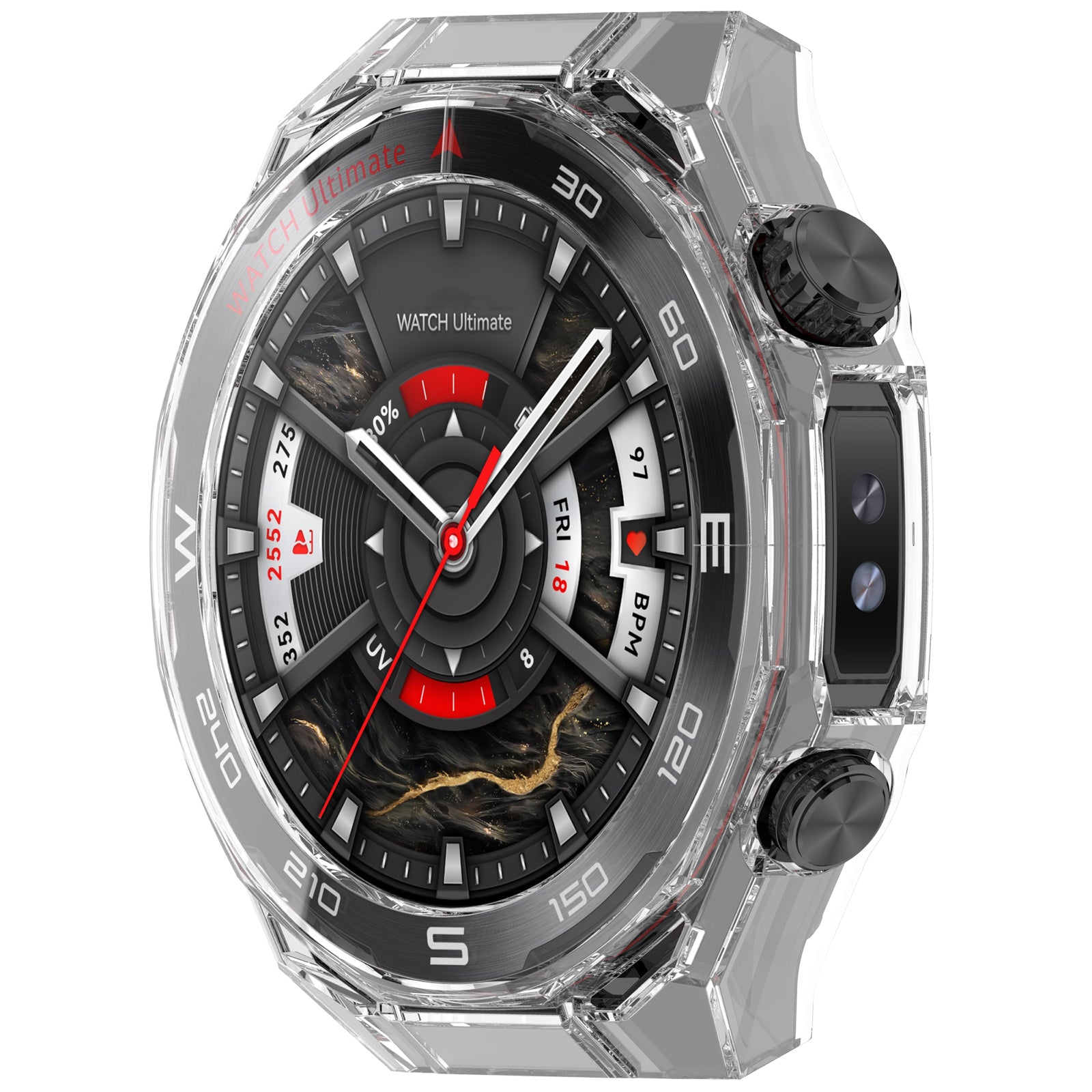 Coque PC avec verre Huawei Watch Ultimate 2 (transparente)