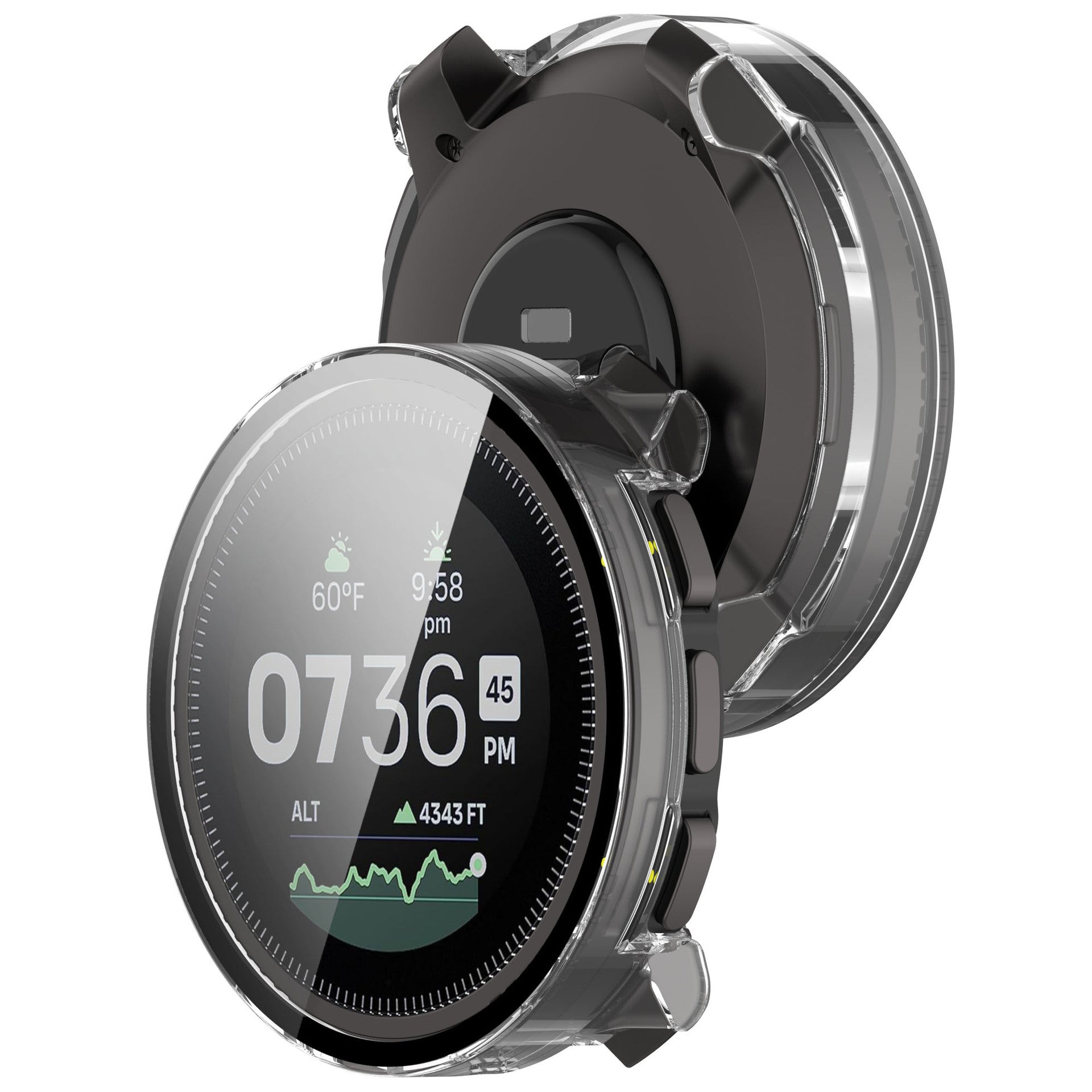 Coque résistant avec verre Suunto Vertical (transparent)