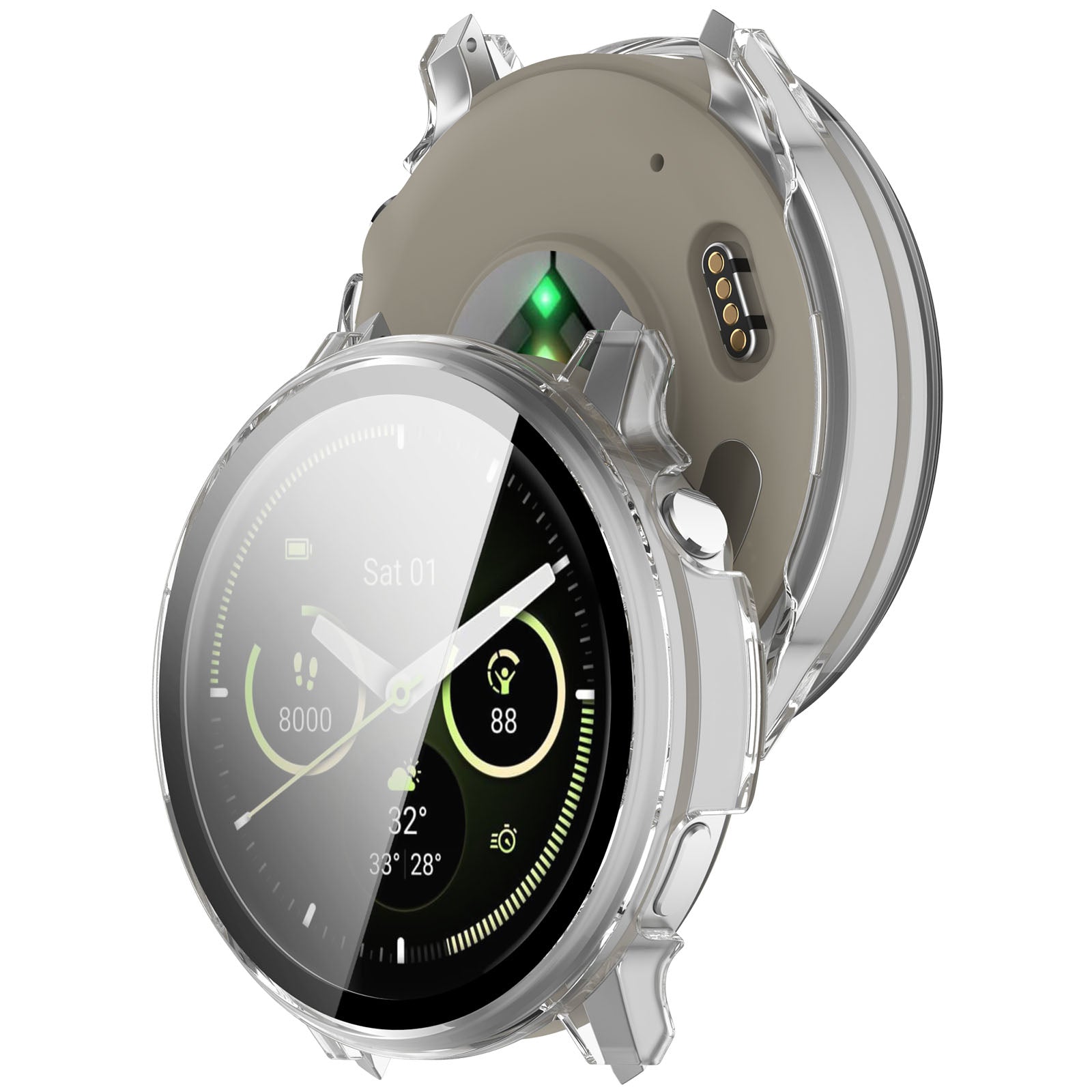 Coque dure avec verre Garmin Venu 4 - 41mm (transparente)