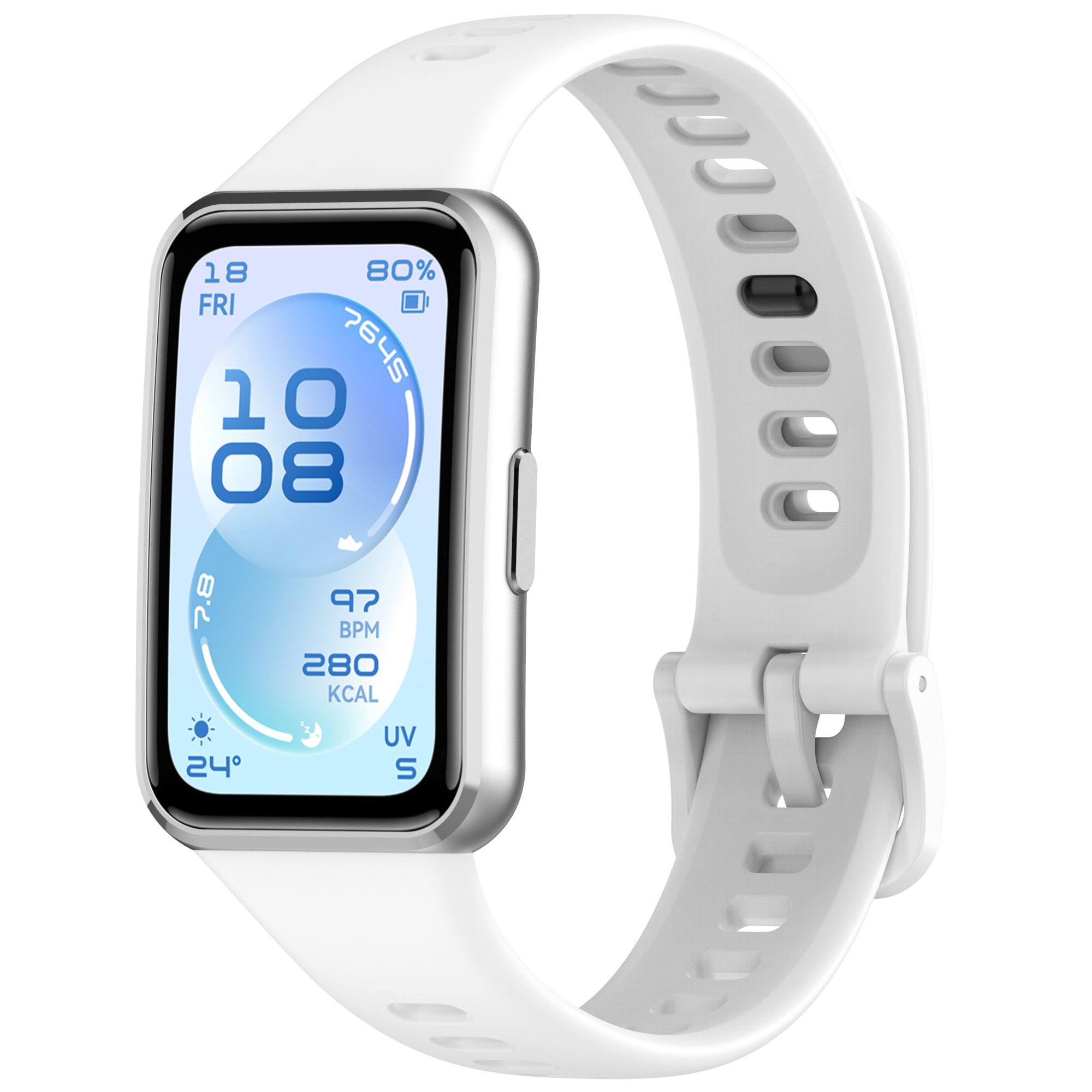 Bracelet silicone Huawei Band 11 Pro (blanc)