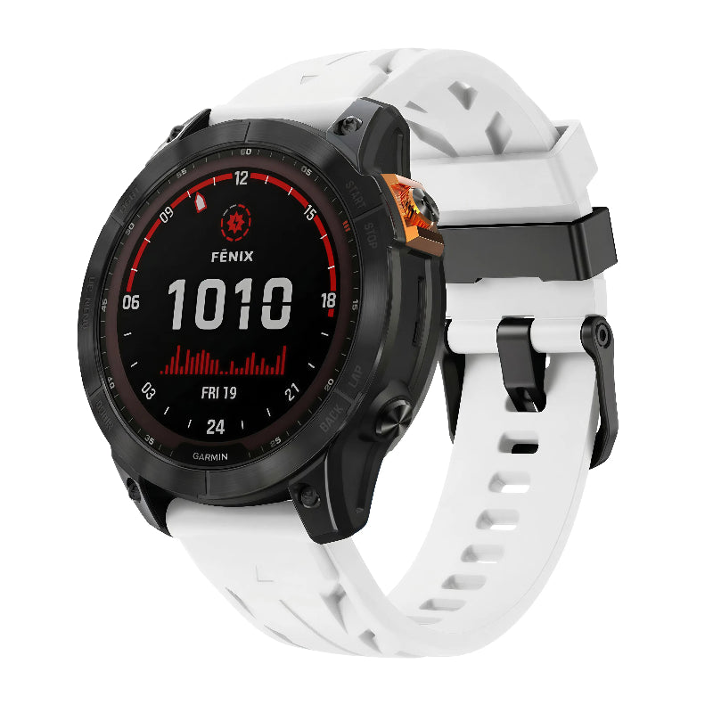Bracelet silicone race Garmin Instinct (blanc)