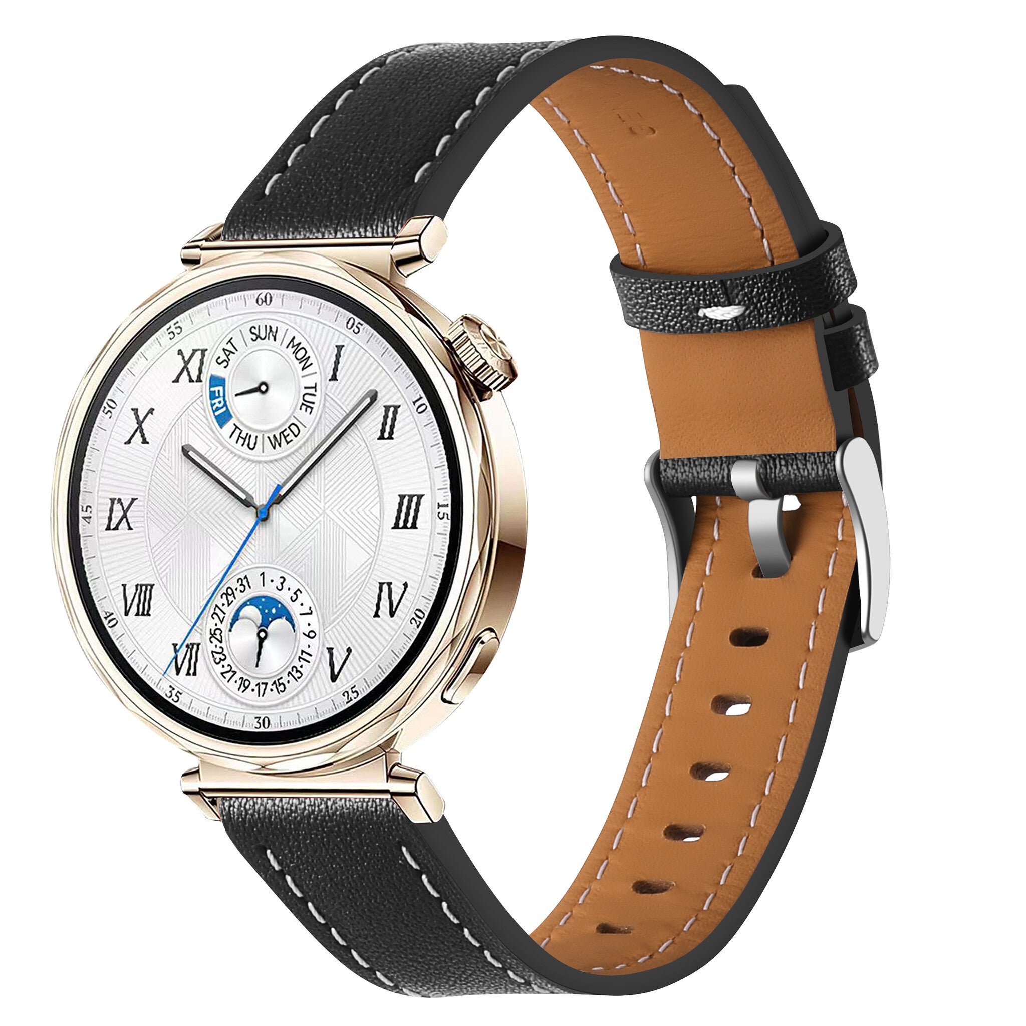 Bracelet cuir 'One Push' Xiaomi Watch S4 - 41mm (noir)