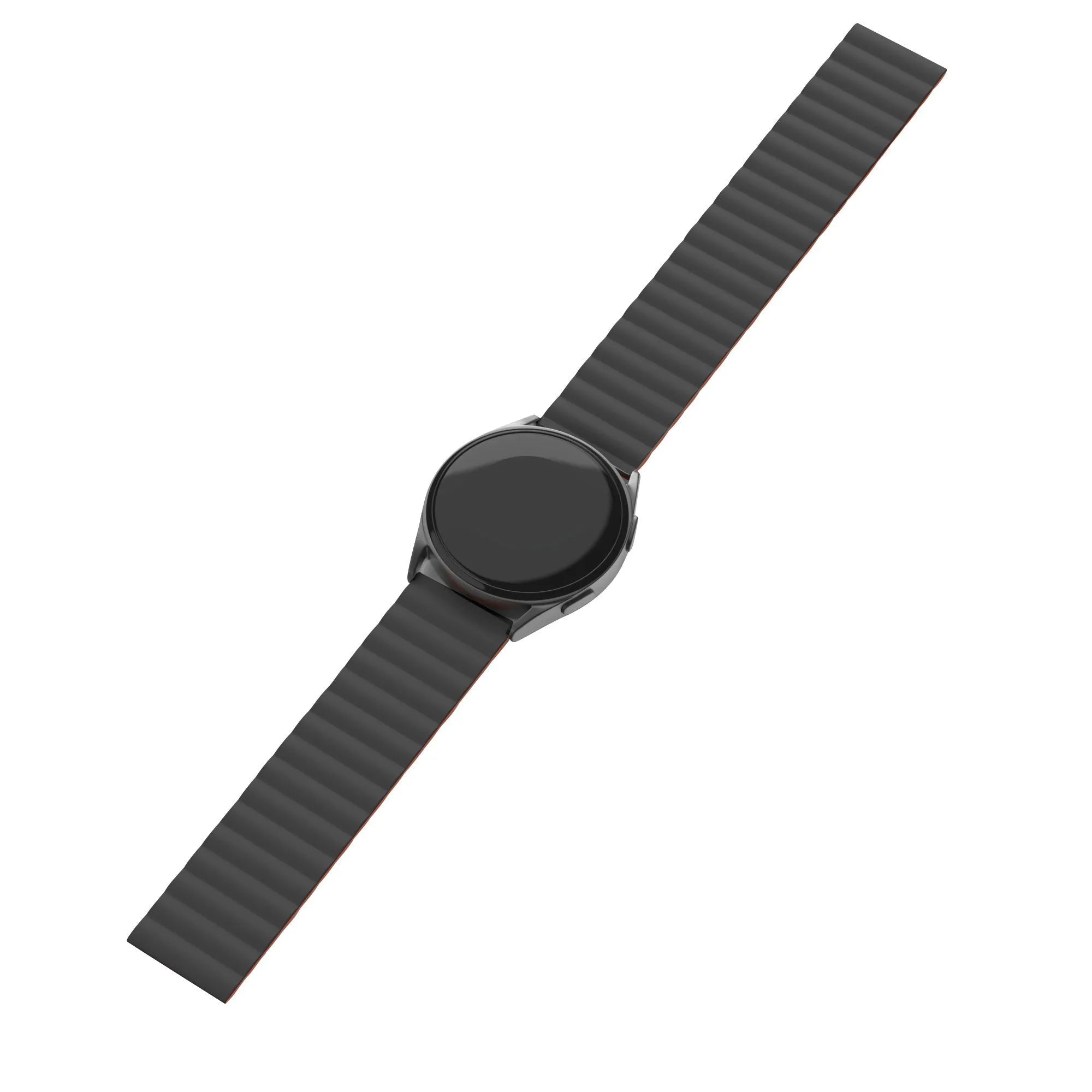 OnePlus Watch 4 - 47mm Magnetic Silicone Strap (Black/Orange)