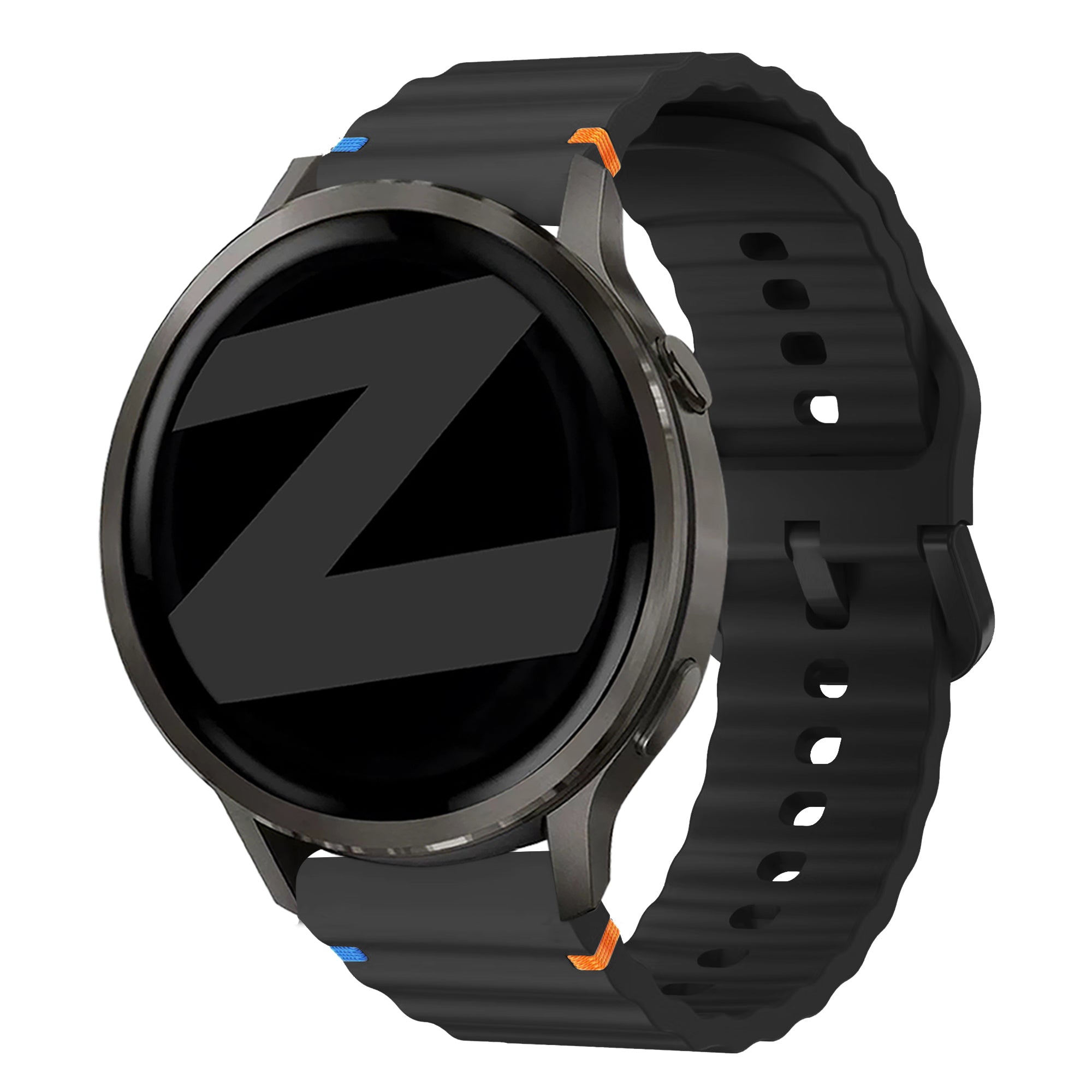 Bandz Garmin Venu 2 Silicone Strap 'Wave' (Black)