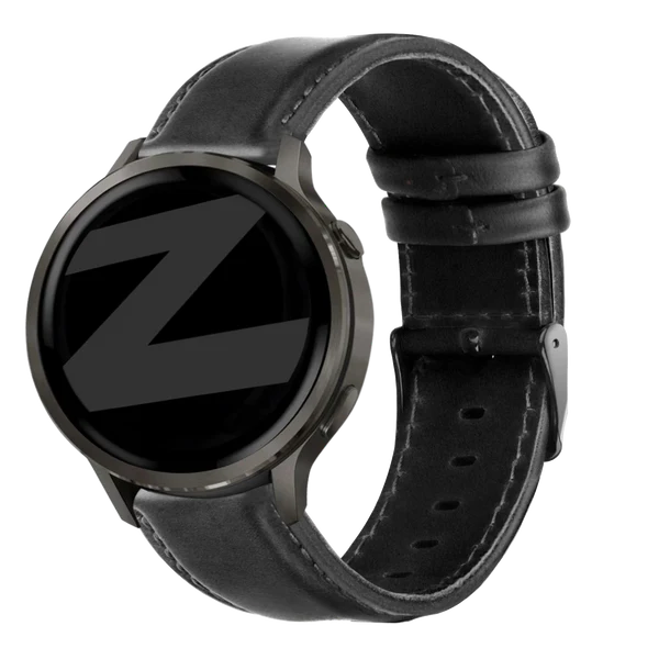 Bandz Garmin Forerunner 70 Leather Strap 'Classic' (Black)