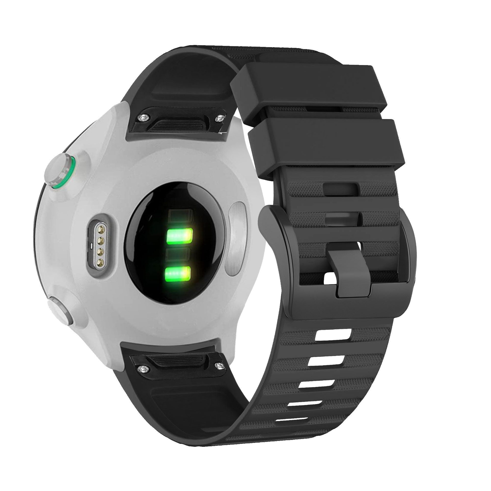 Bandz Bracelet silicone avec boucle Garmin Descent MK2(i) (noir)