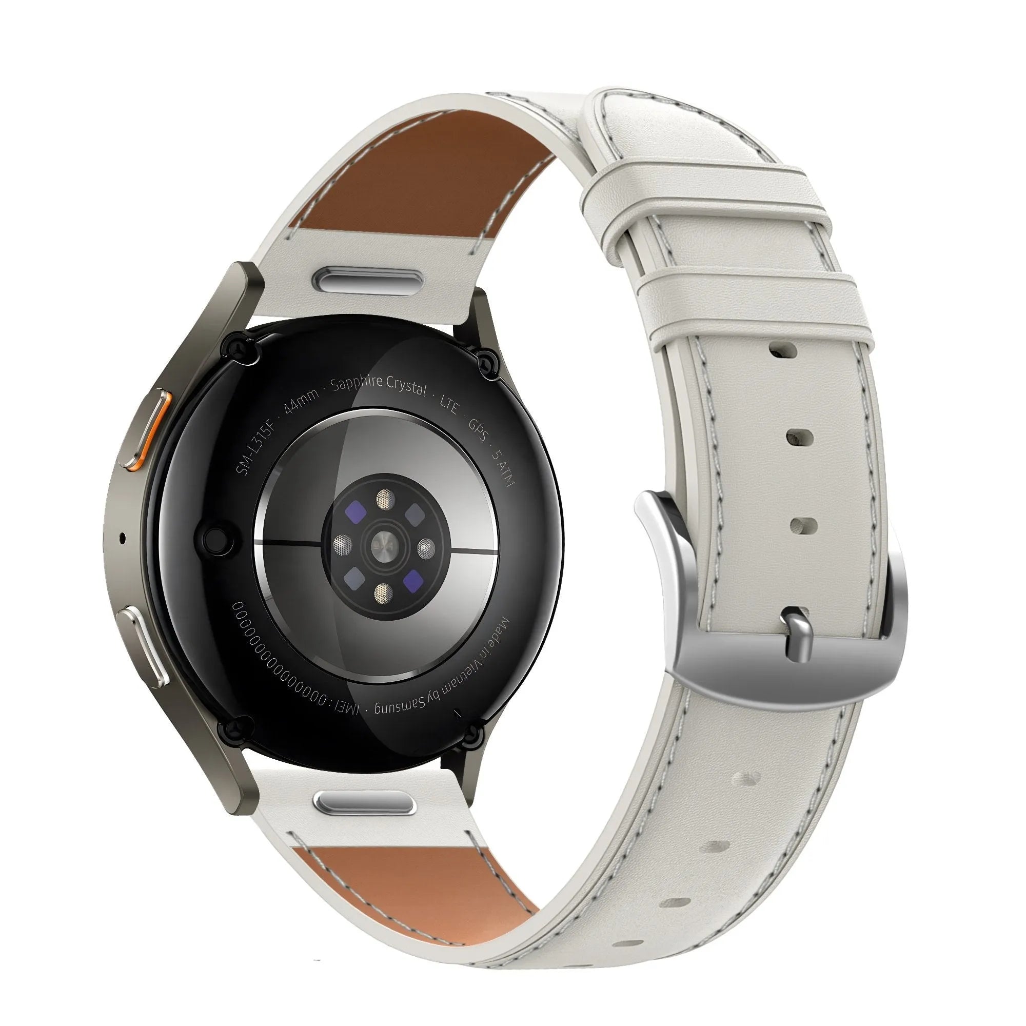 Bandz Bracelet cuir 'Easy Fit' Fossil Gen 6 - 42mm (blanc)