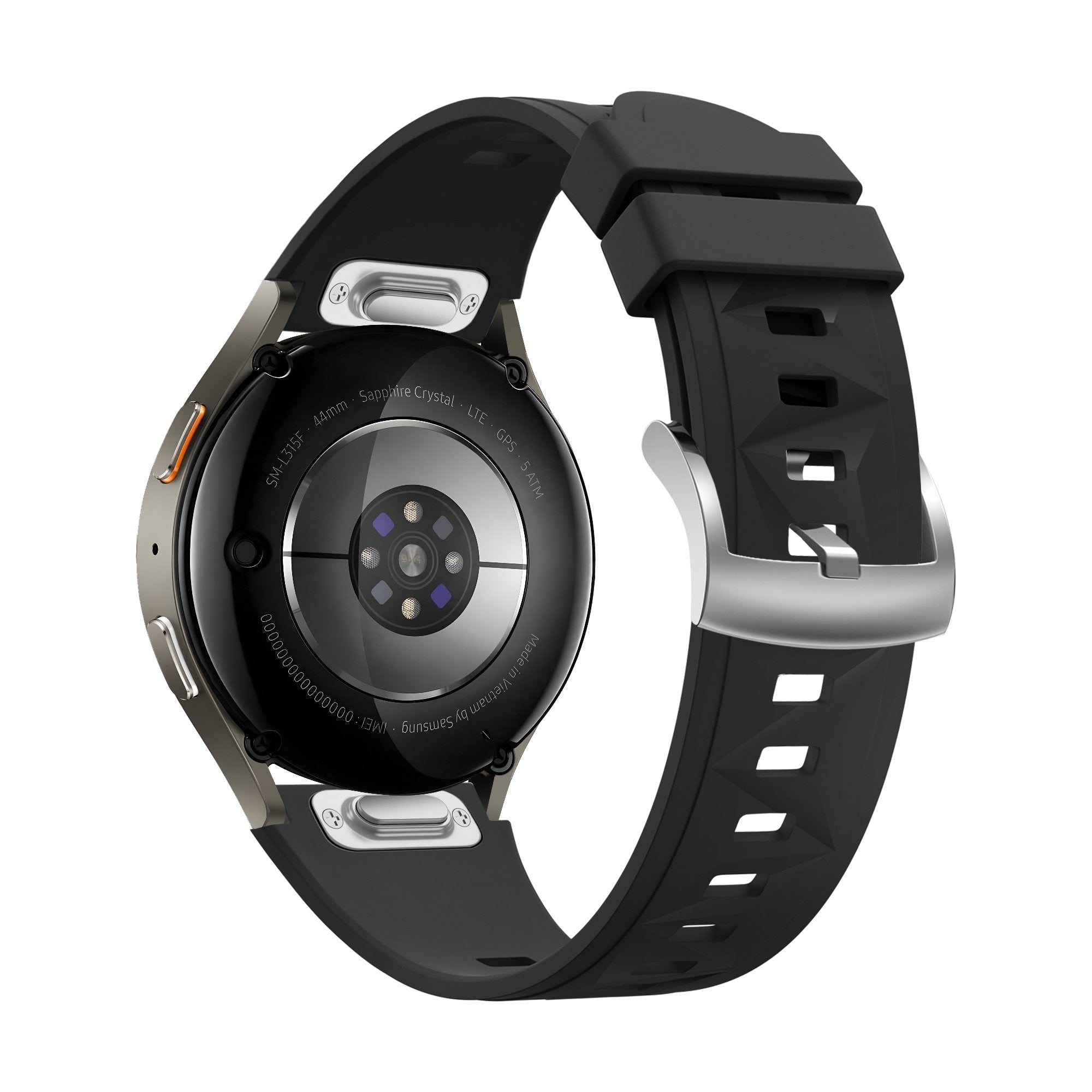 Bandz Bracelet silicone 'Easy Fit' Huawei Watch 5 - 42mm (noir)