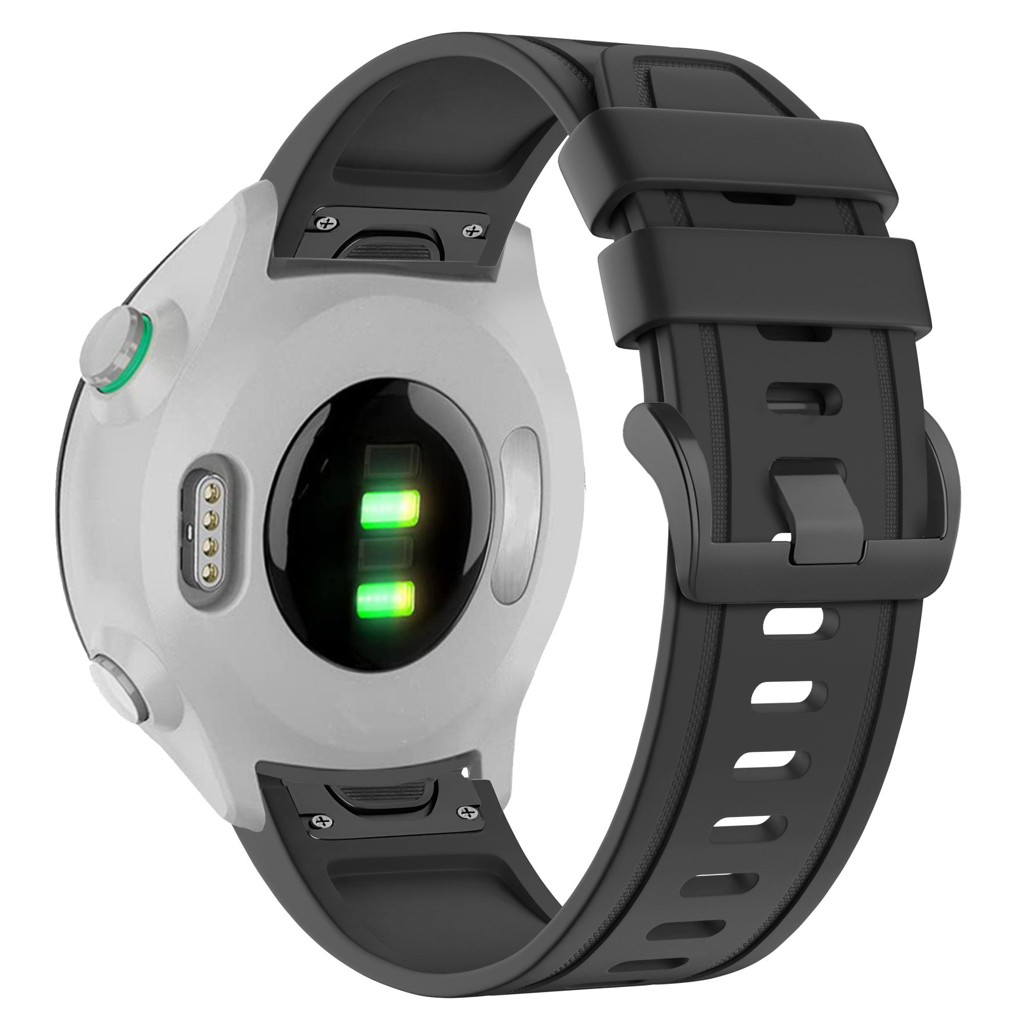 Bandz Bracelet silicone avec boucle Garmin Descent Mk2S (noir)