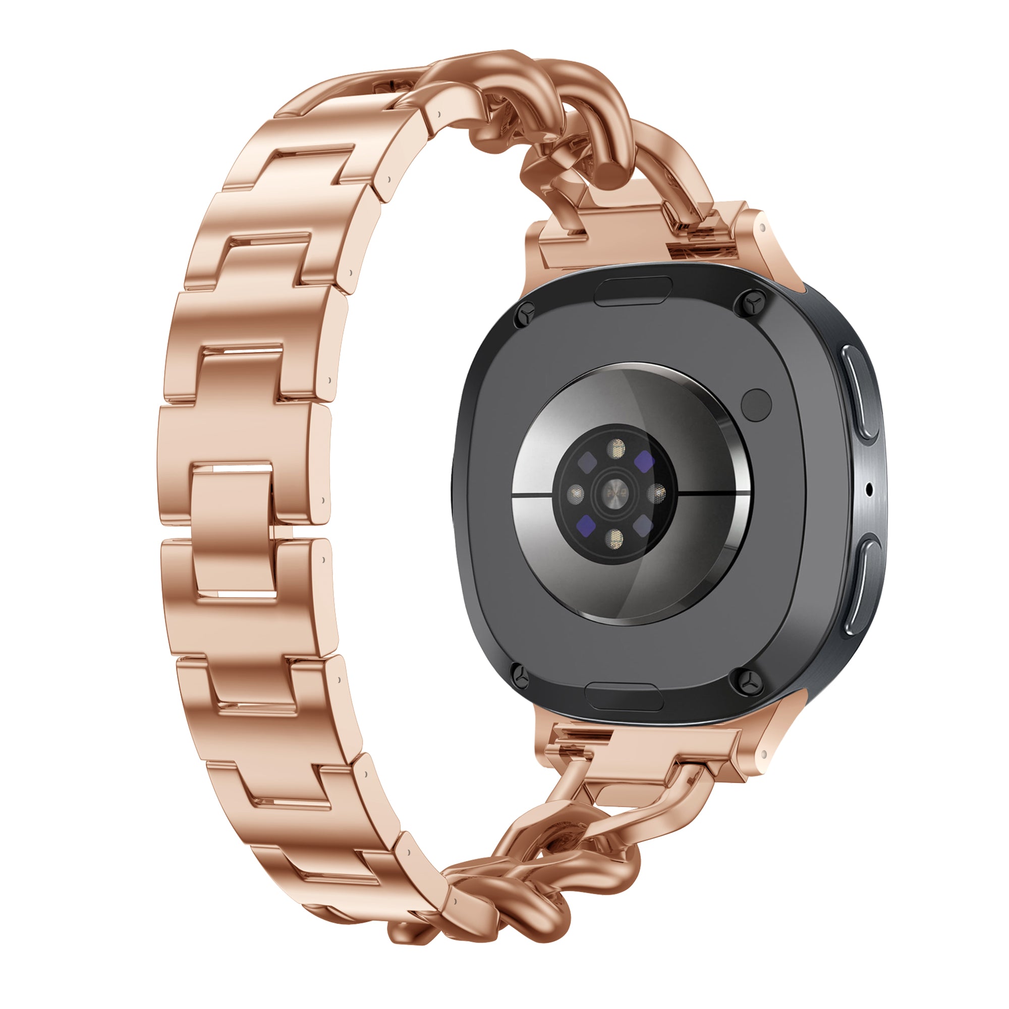 Bracelet acier chaîne Samsung Galaxy Watch 8 - 40mm (rose-doré)