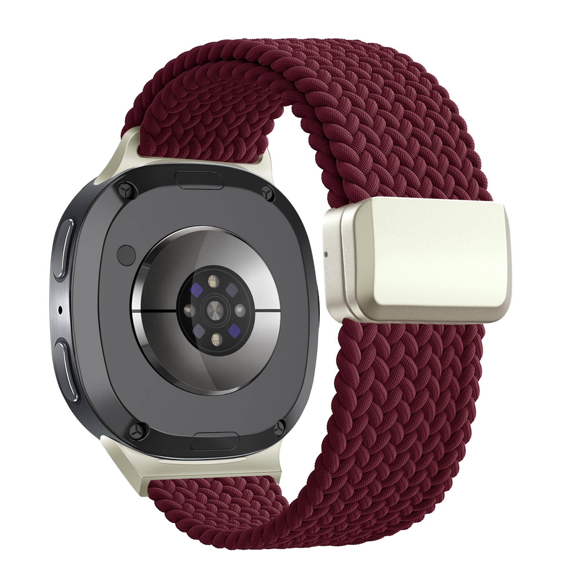 Bandz Bracelet tissé magnétique Samsung Galaxy Watch 8 - 44mm (bordeaux)