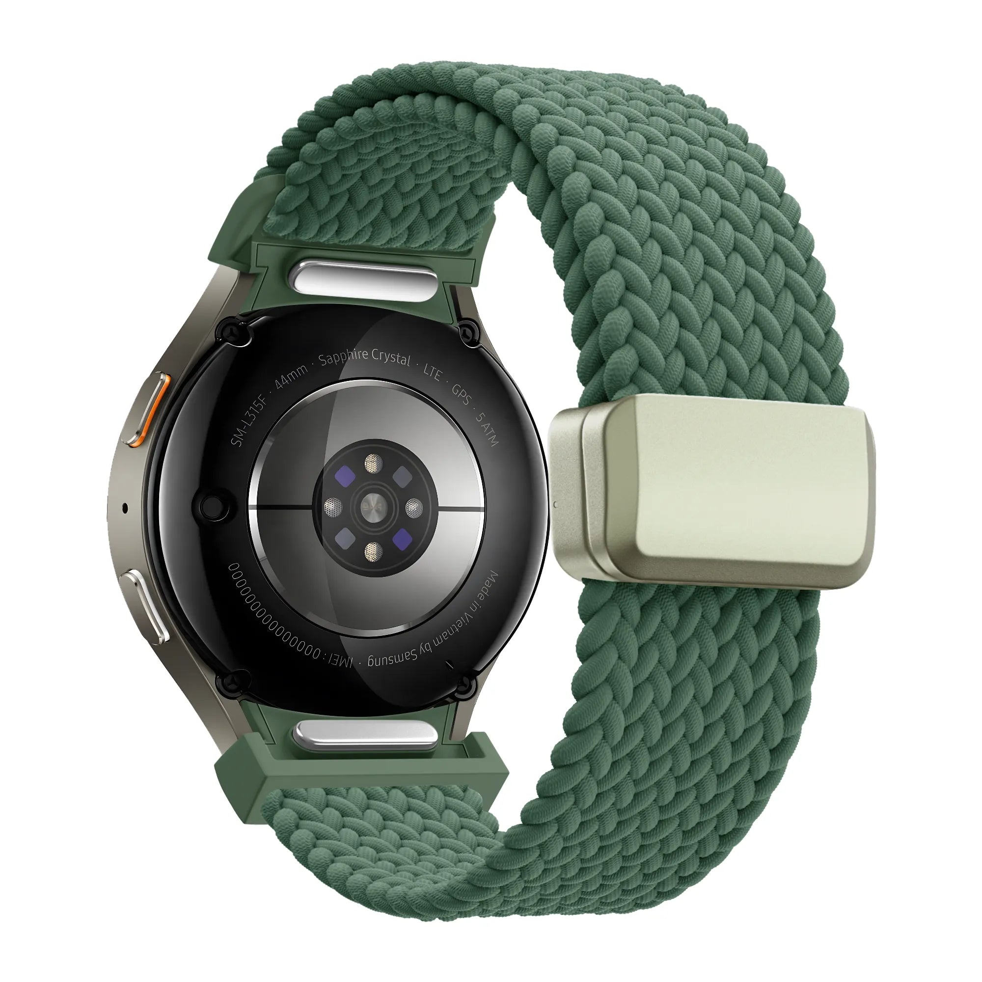 Bandz Samsung Galaxy Watch 6 Classic - 43mm Braided Strap 'Easy Fit' (Green)